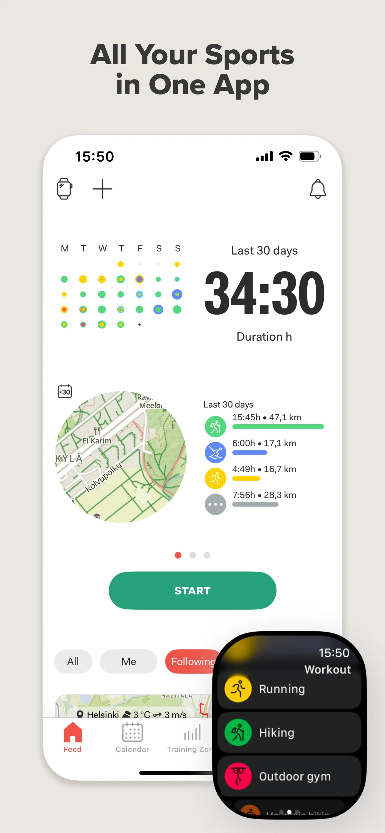 Sports Tracker: Run Bike Hike iphone screenshot 1