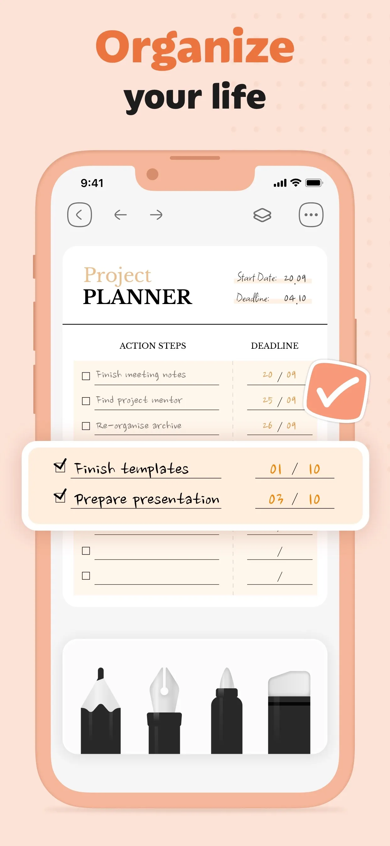 Digital Planner – Task Journal iphone screenshot 2