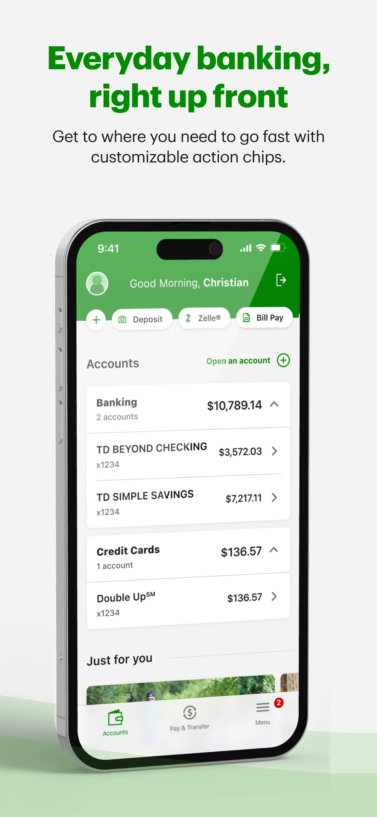 TD Bank (US) iphone screenshot 2