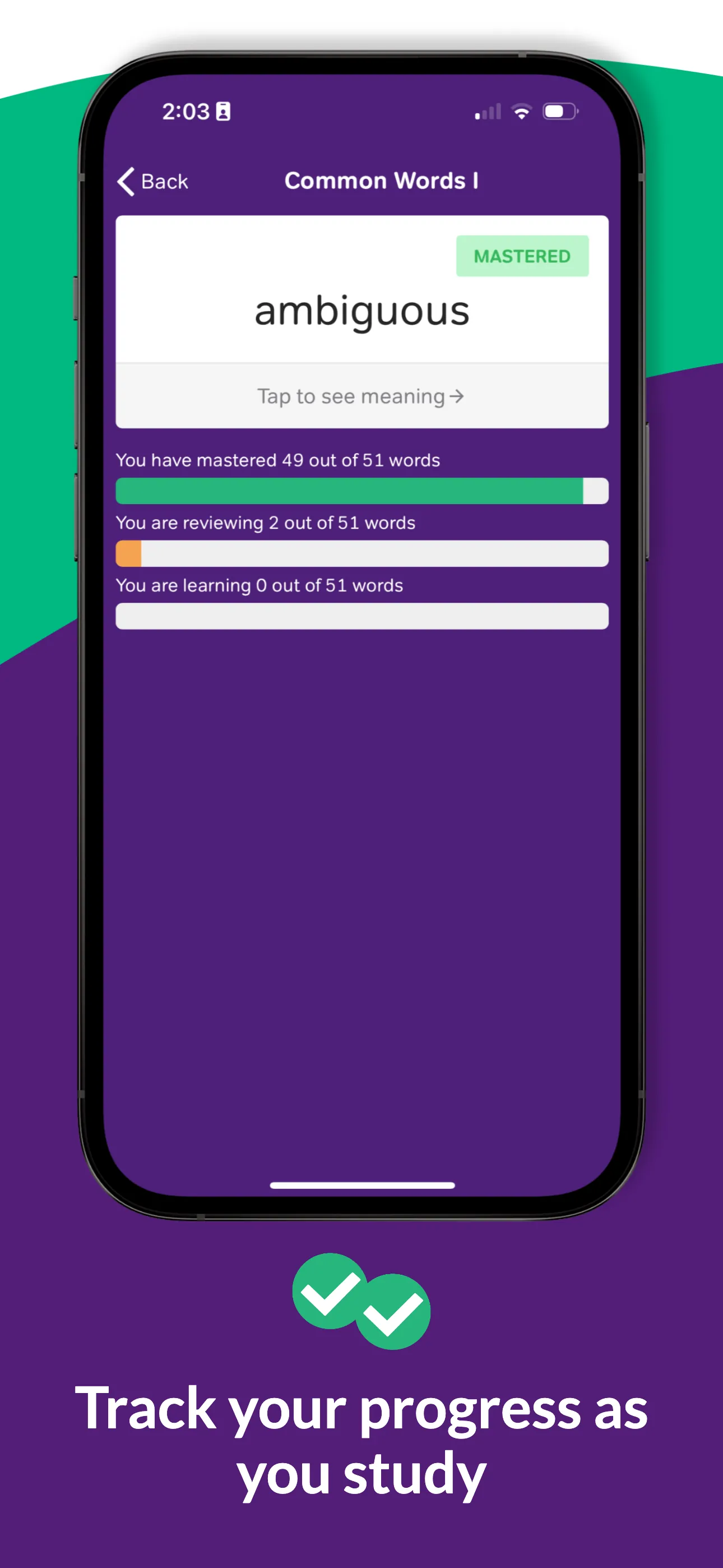GRE Vocabulary Flashcards iphone screenshot 4