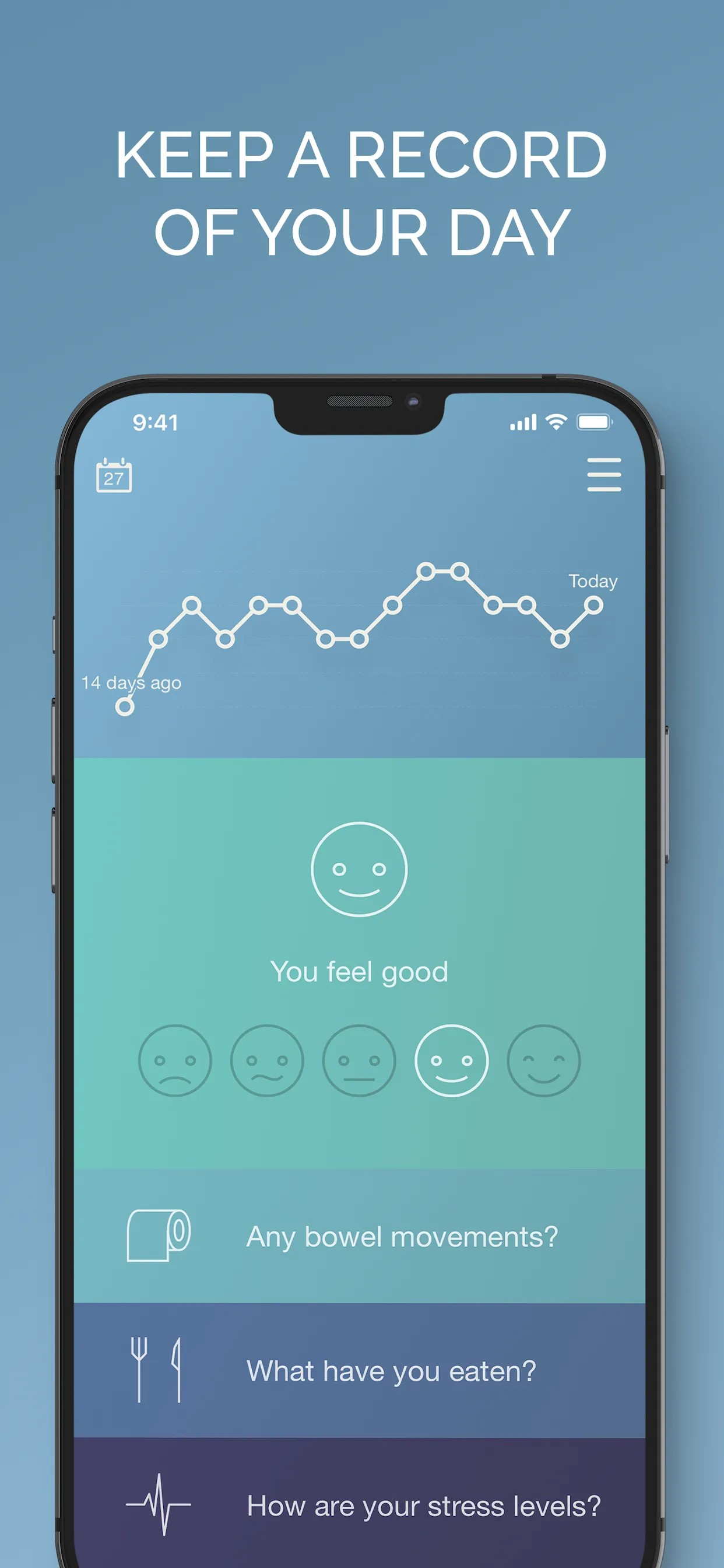 Bowelle - The IBS tracker iphone screenshot 1