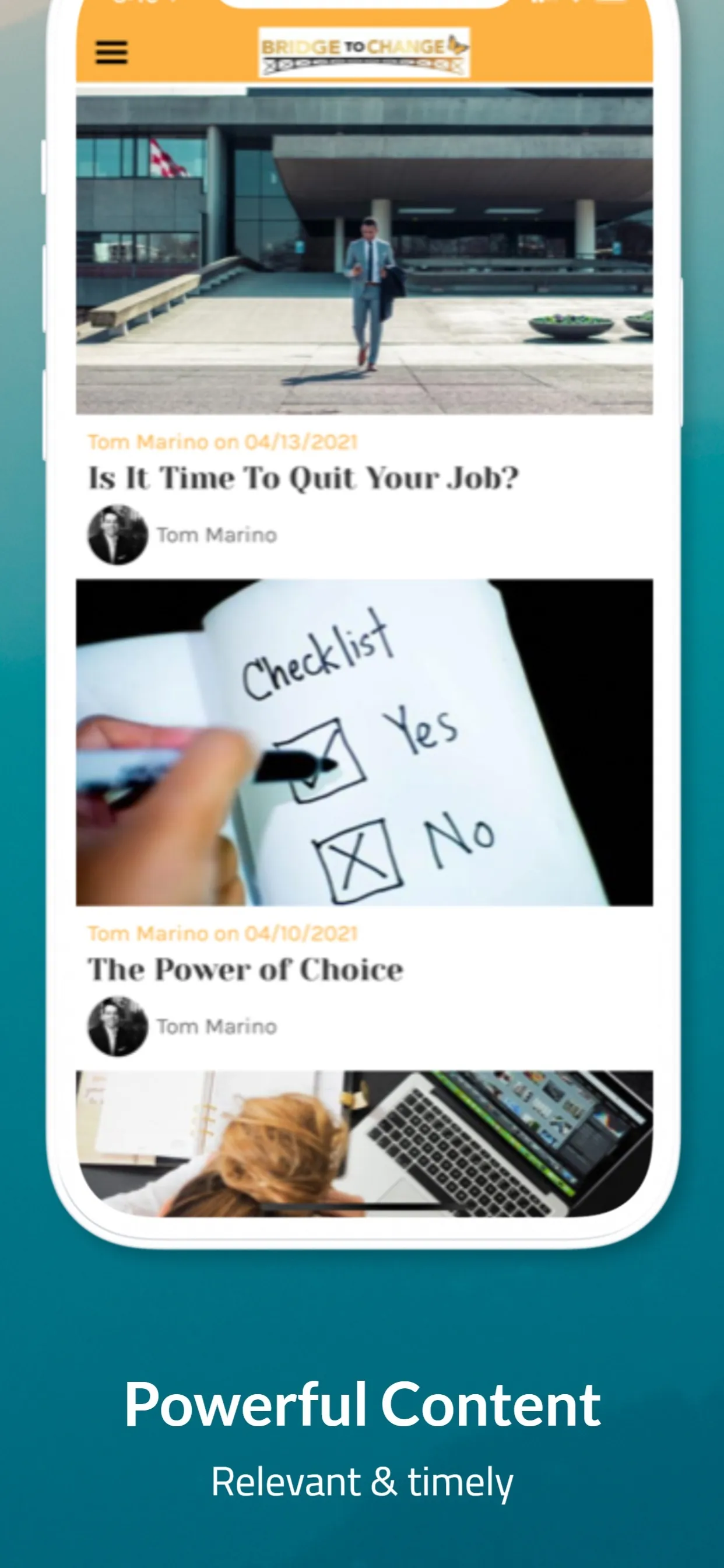 Bridge To Change - Life Coach iphone screenshot 6