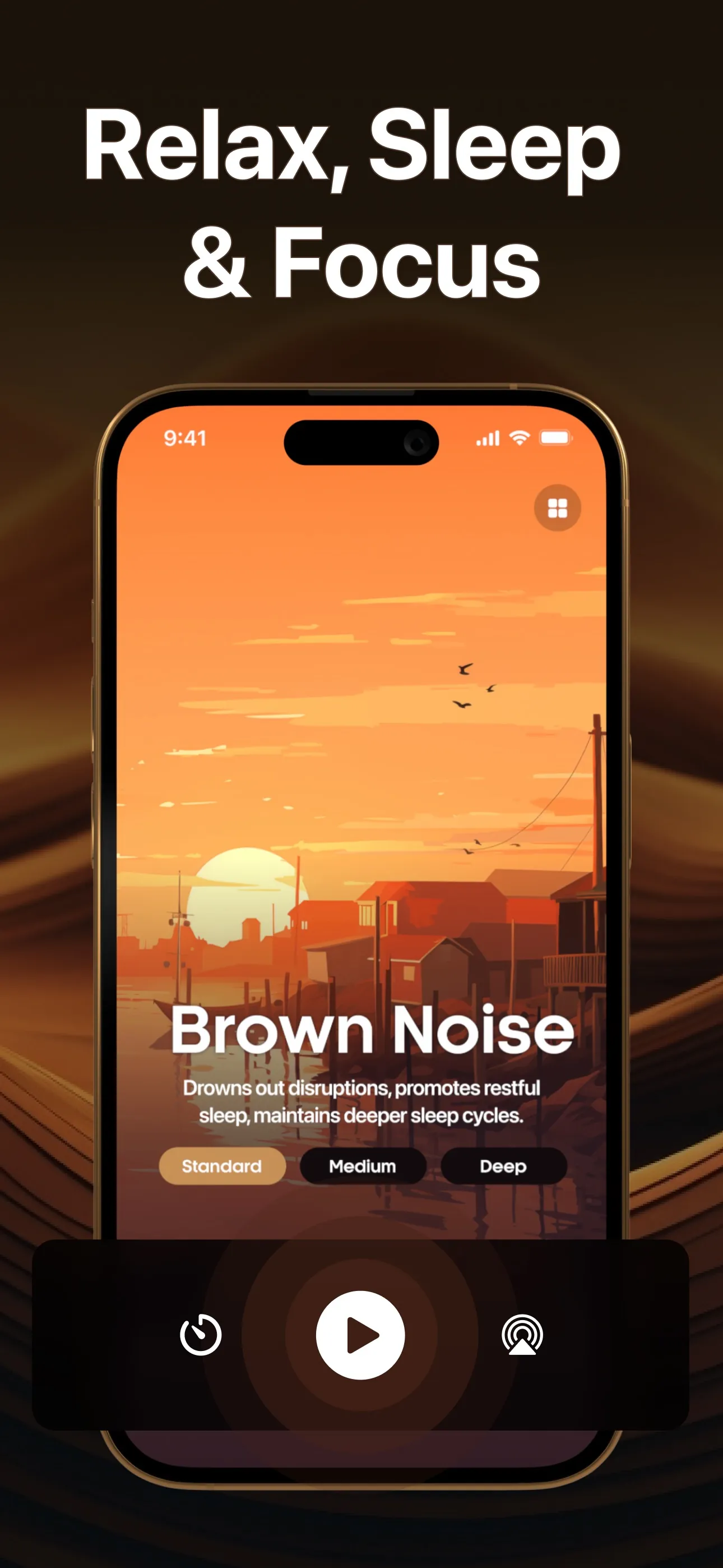 Brown Noise for Sleep iphone screenshot 2