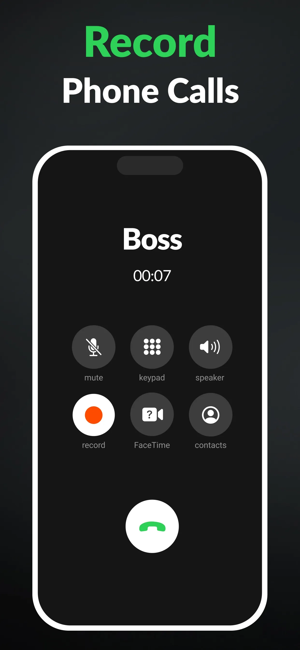 Call Recorder for iPhone. iphone screenshot 2