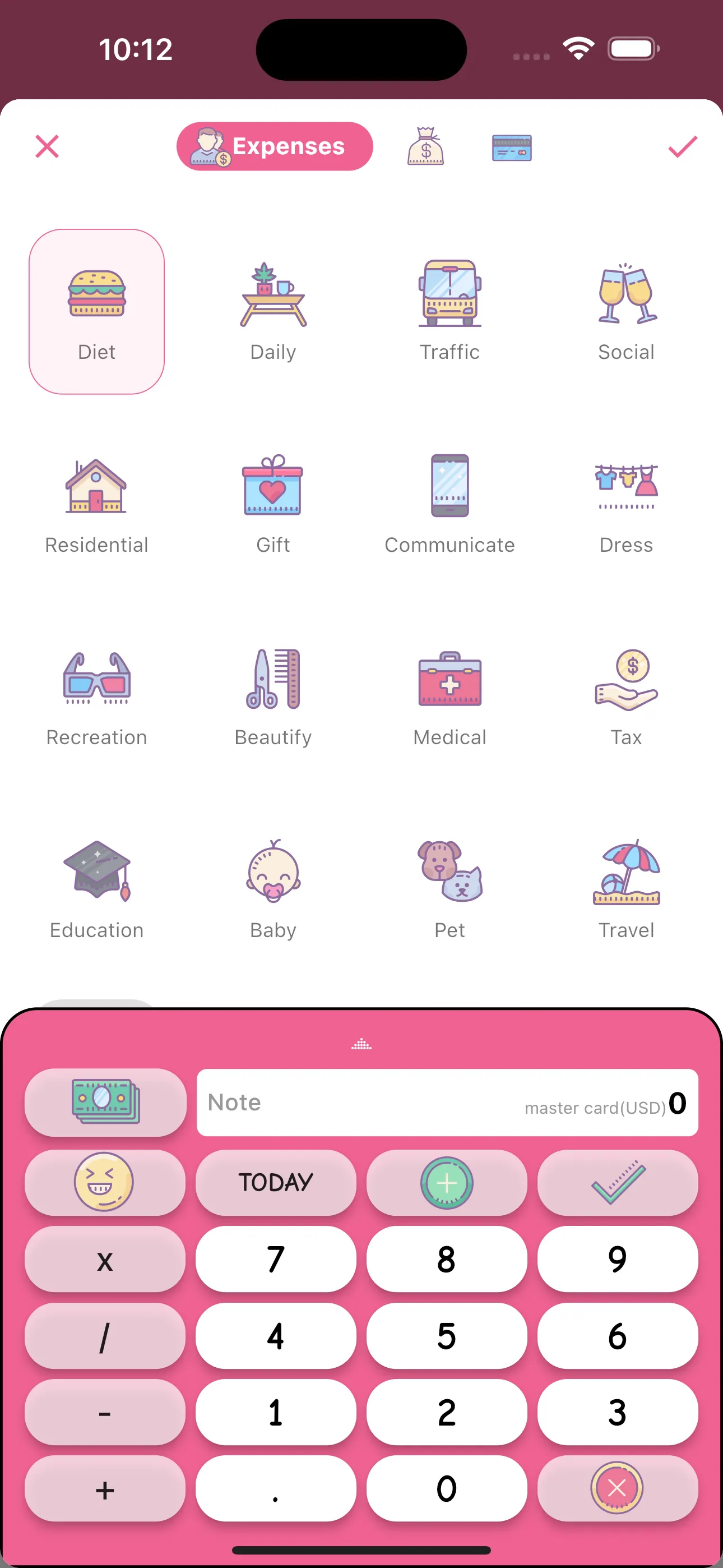 Money+ Cute Expense Tracker iphone screenshot 2