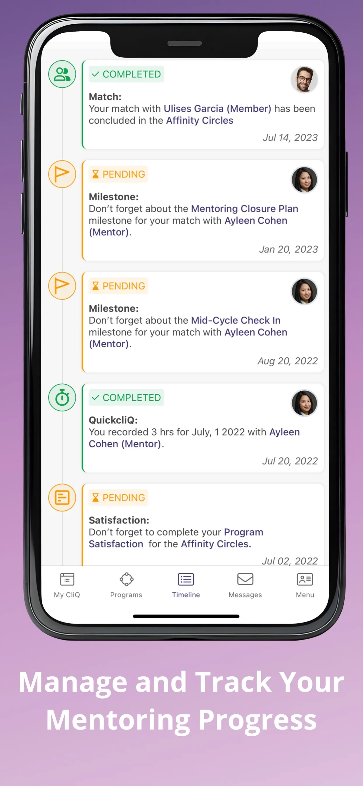 MentorcliQ iphone screenshot 5