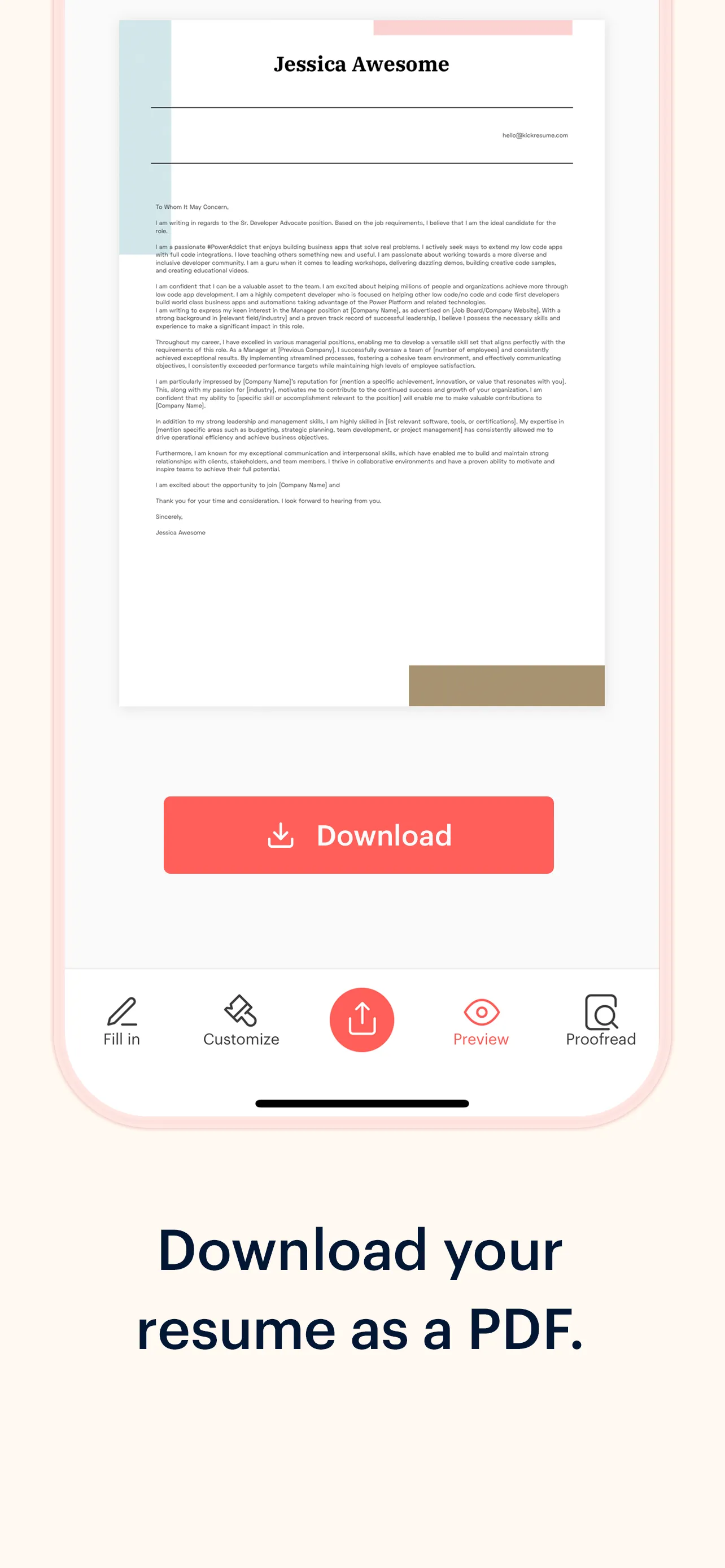 Kickresume: AI Resume Builder iphone screenshot 7