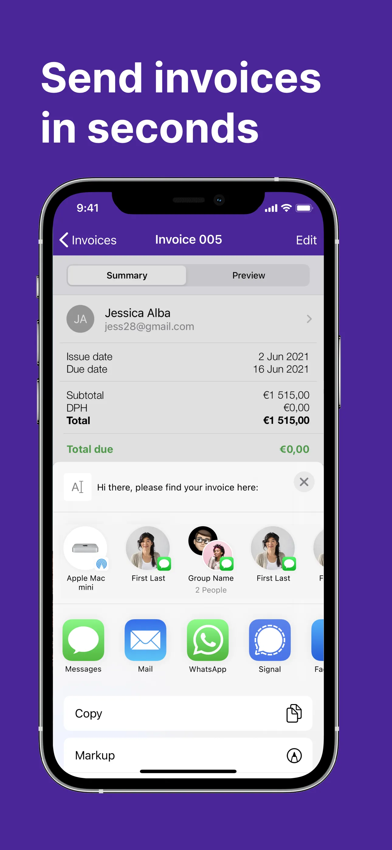 Easy Invoice Maker App iphone screenshot 4