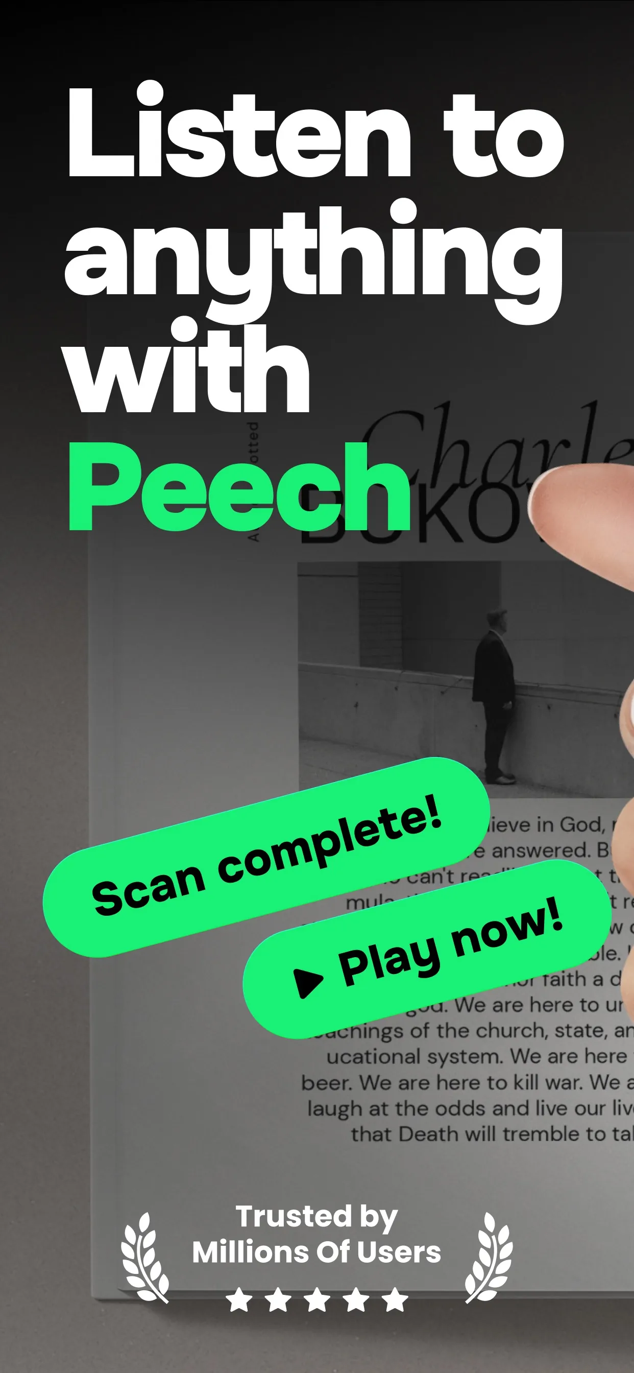 Peech: Text to Speech Reader iphone screenshot 1