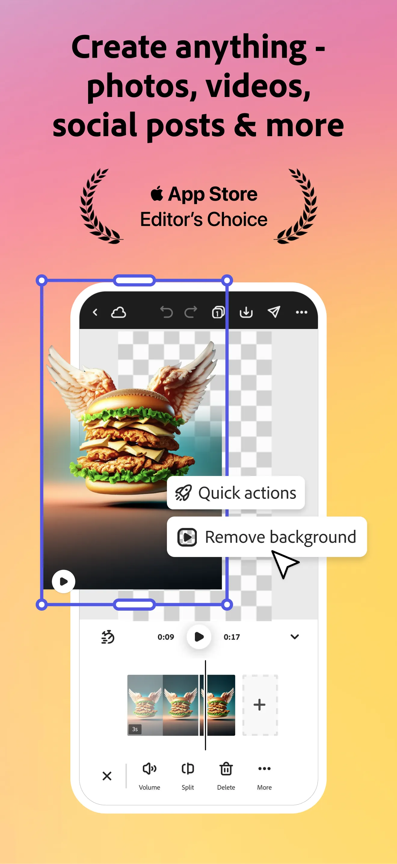 Adobe Express: AI Photo, Video iphone screenshot 1