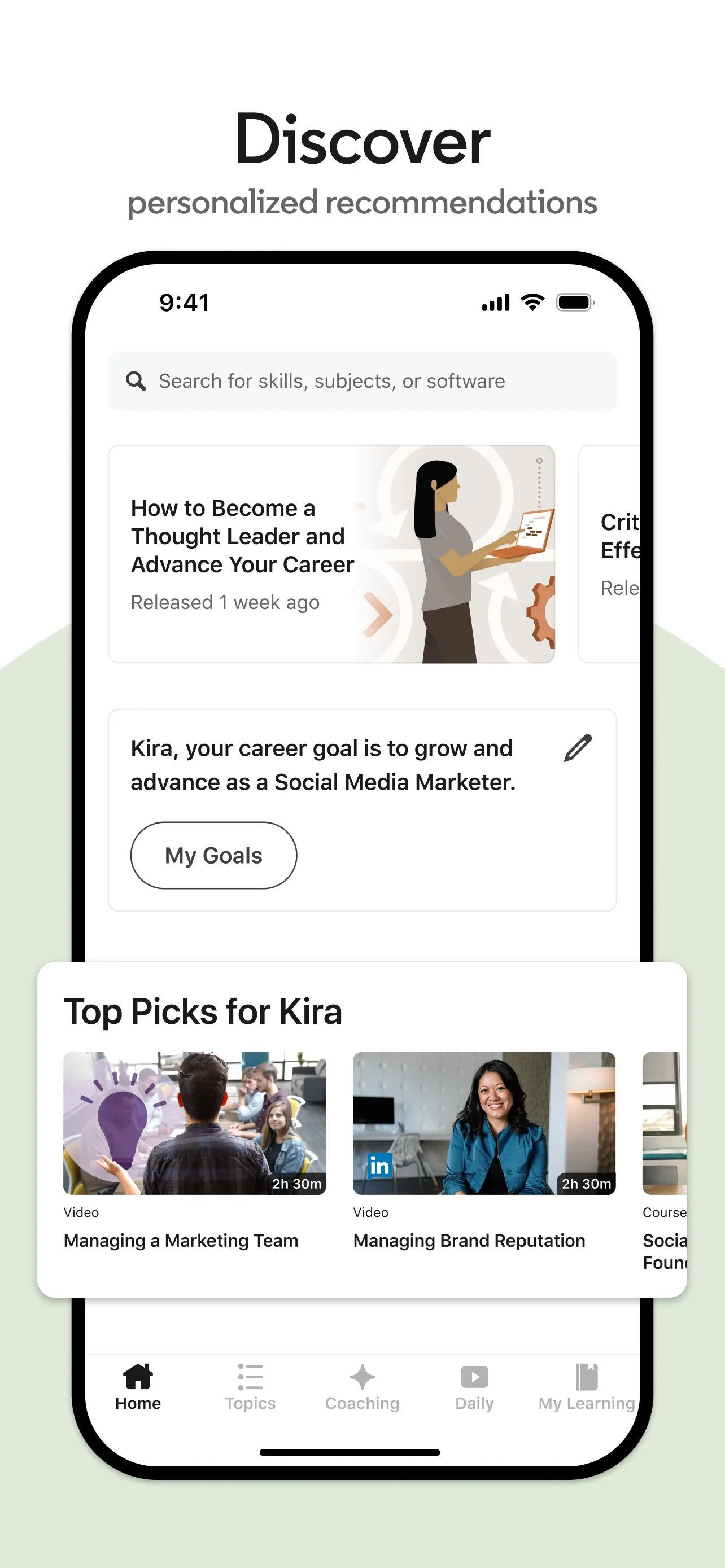 LinkedIn Learning iphone screenshot 1