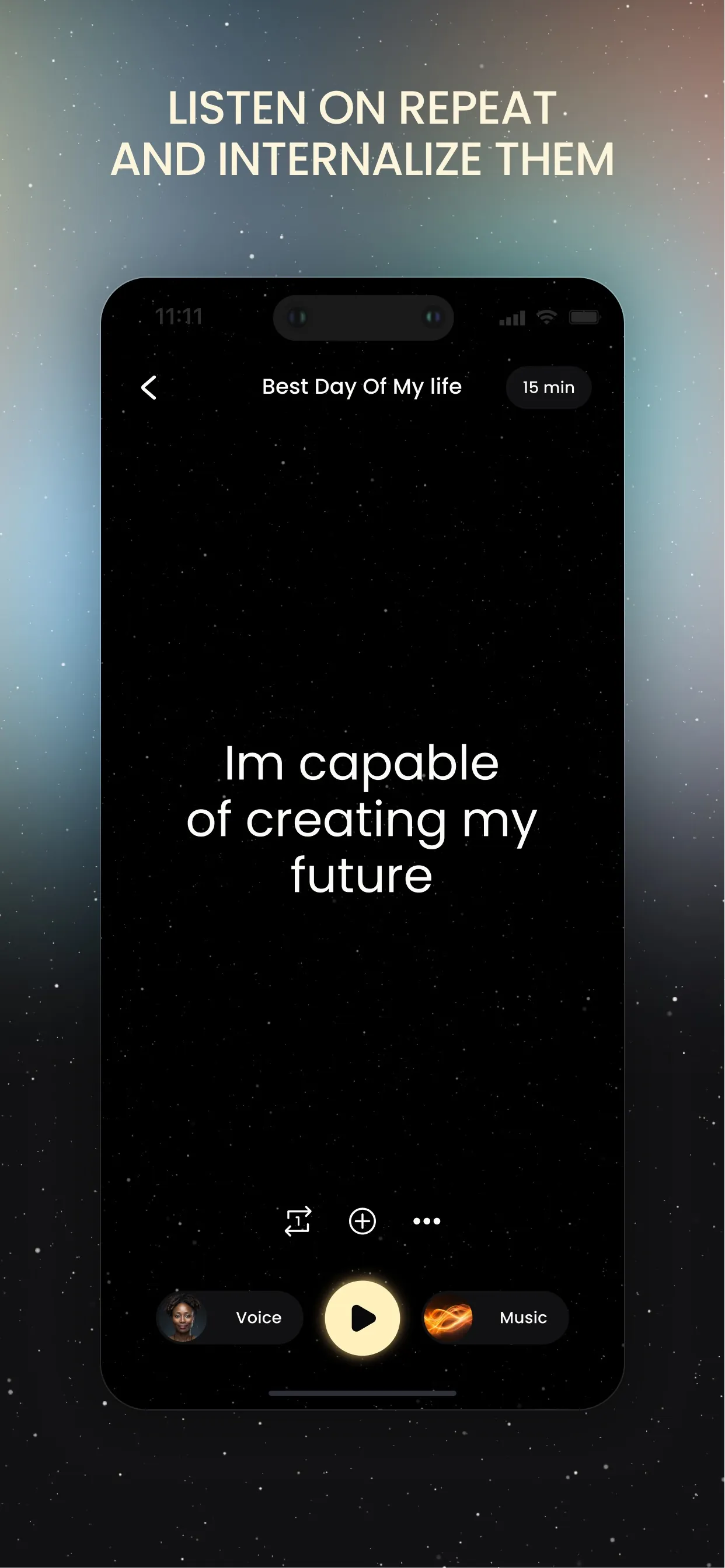 Innertune Affirmations iphone screenshot 4
