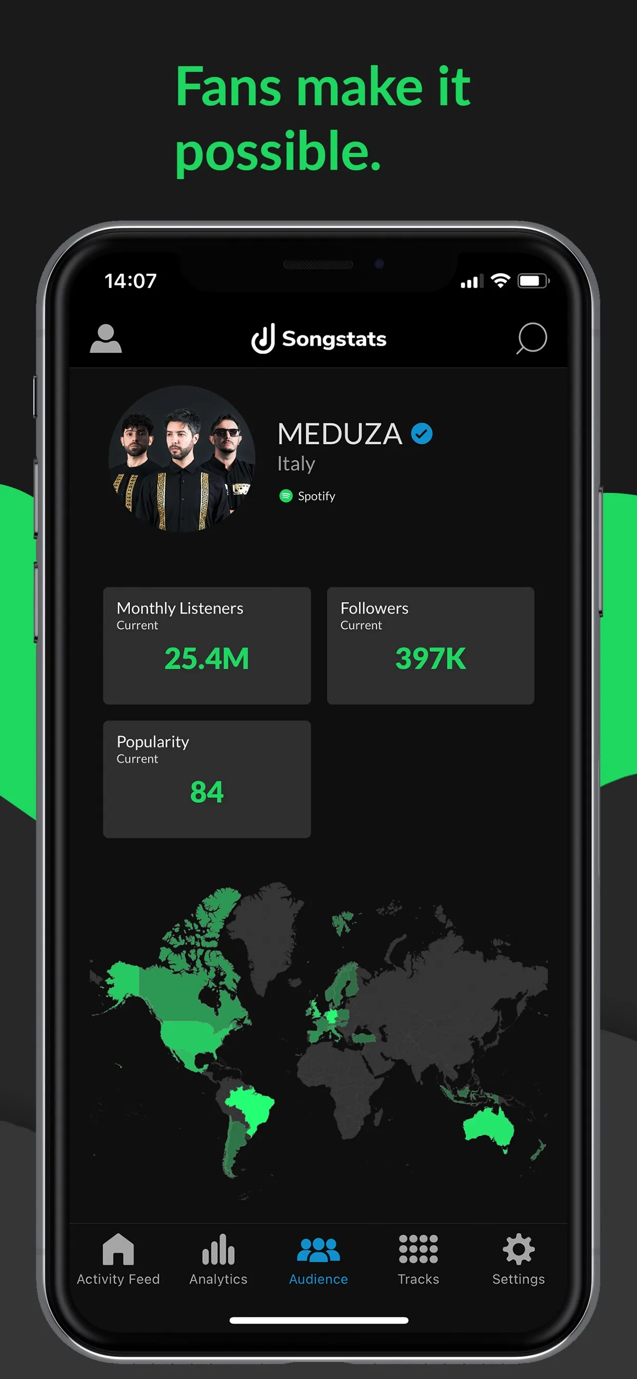 Songstats: Music Analytics iphone screenshot 1