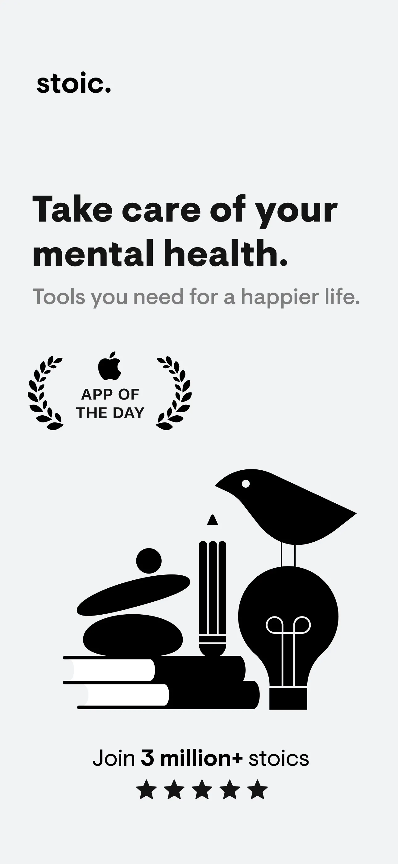 journal & mental health－stoic. iphone screenshot 1