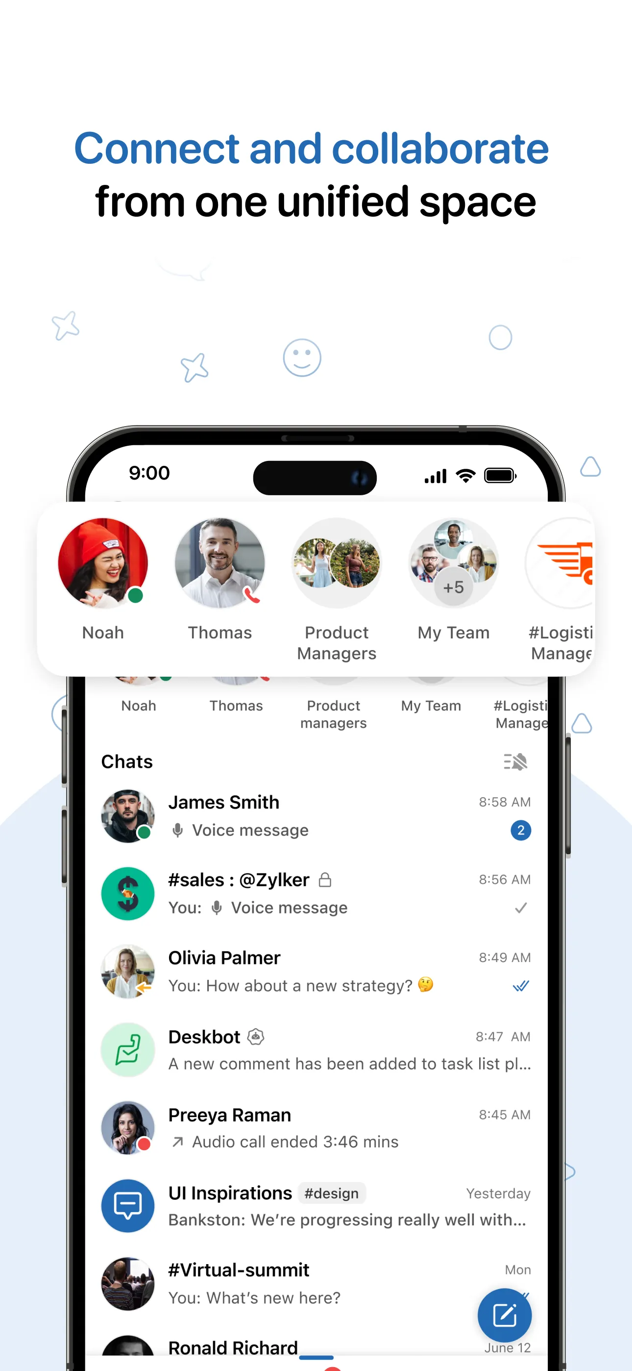Zoho Cliq - Team Communication iphone screenshot 1