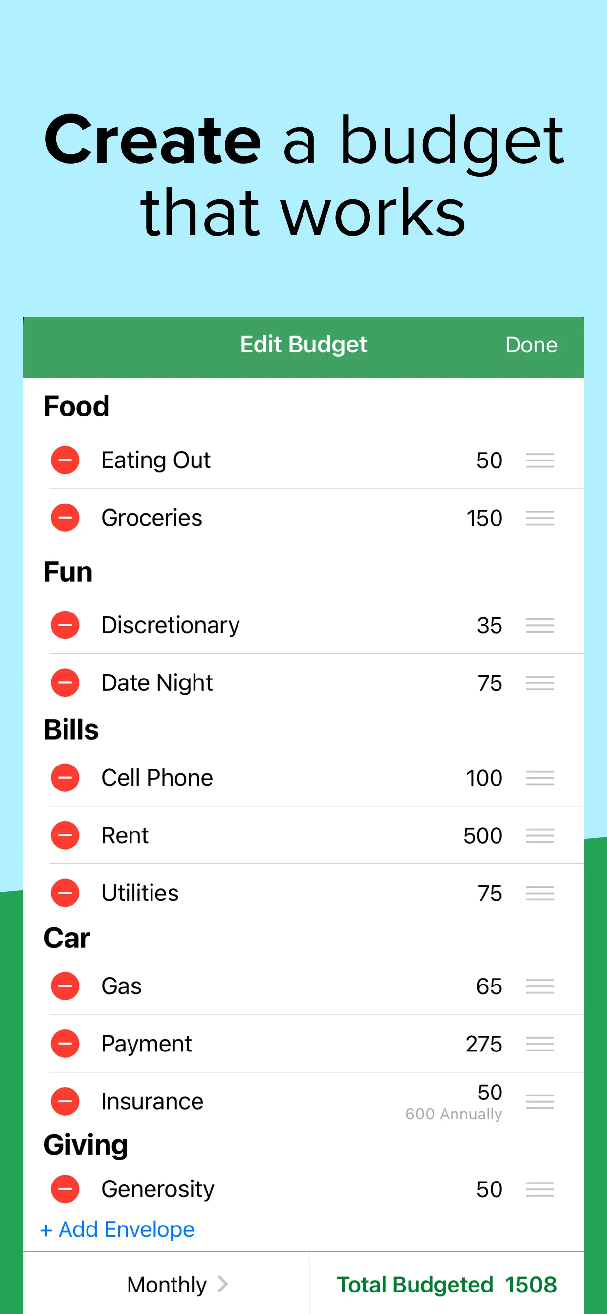 Goodbudget Budget Planner iphone screenshot 7