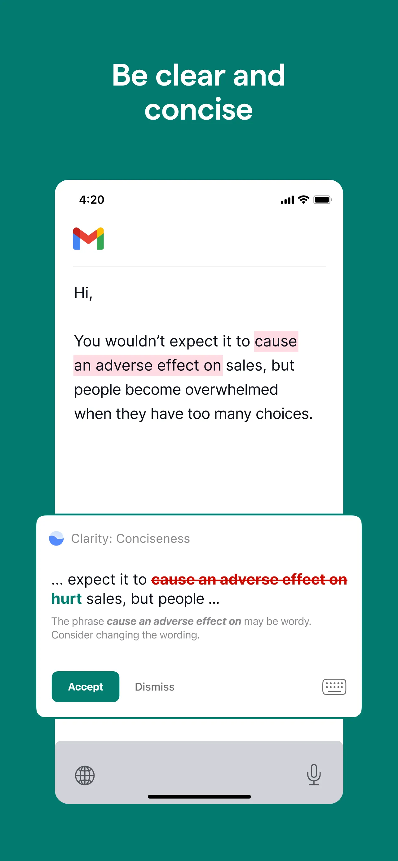Grammarly: AI Writing Keyboard iphone screenshot 5