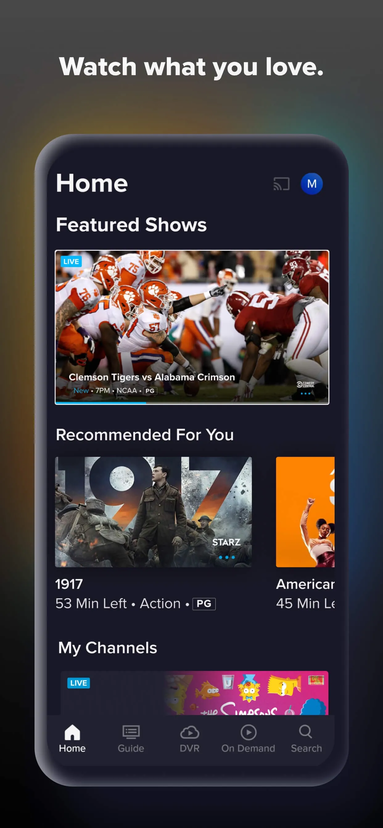 Sling: Live TV, Sports & News iphone screenshot 1