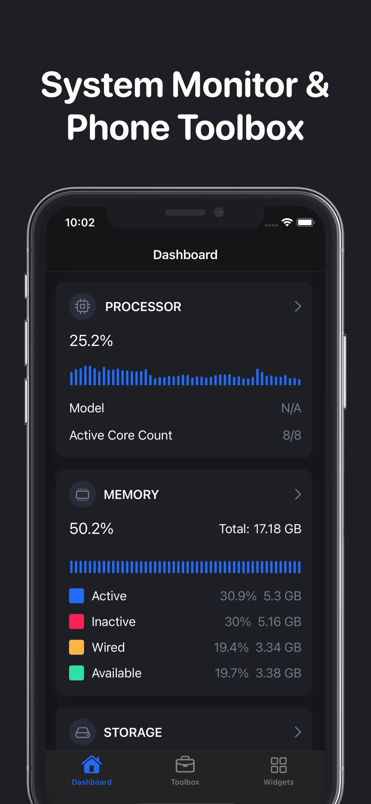 CPU Z: Device Monitor x Dasher iphone screenshot 1