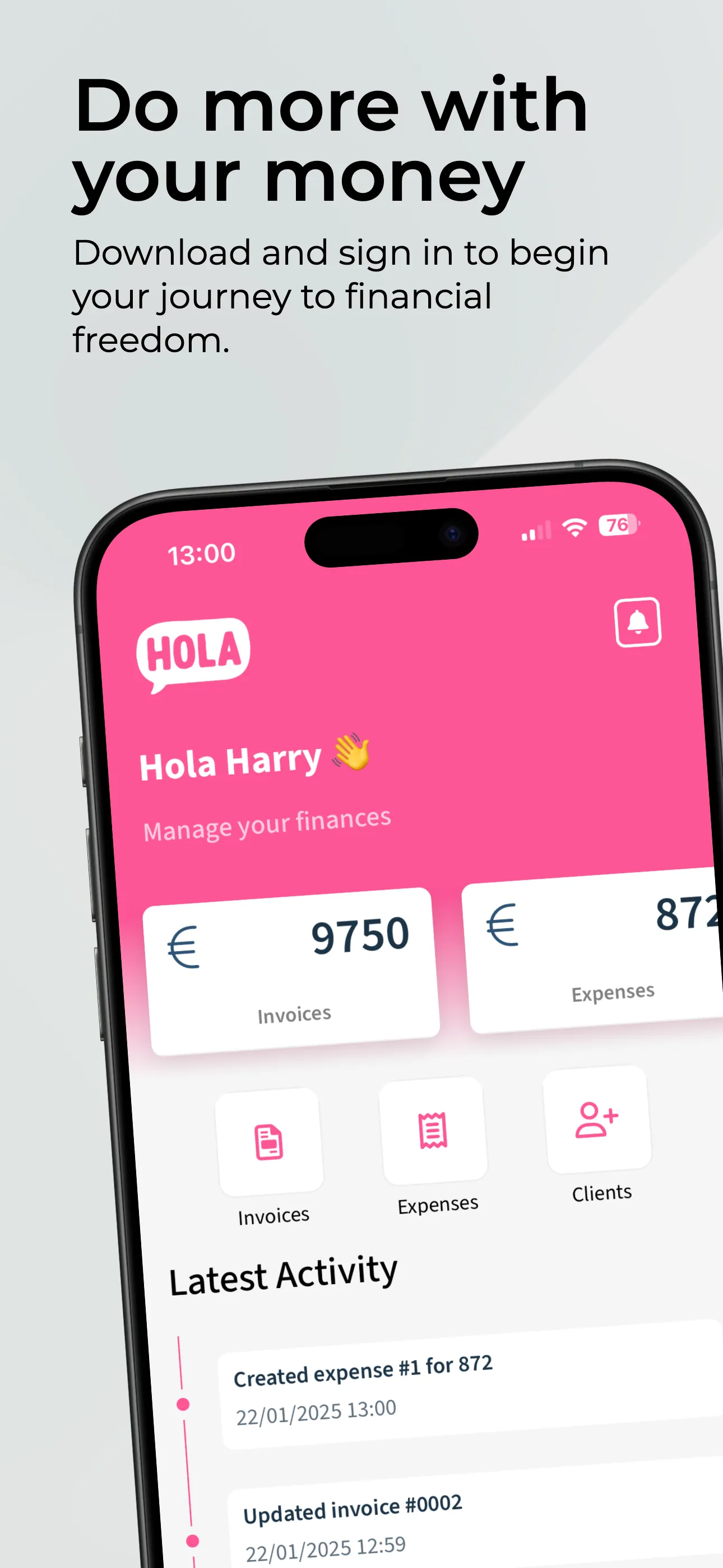 Hola Finance iphone screenshot 1
