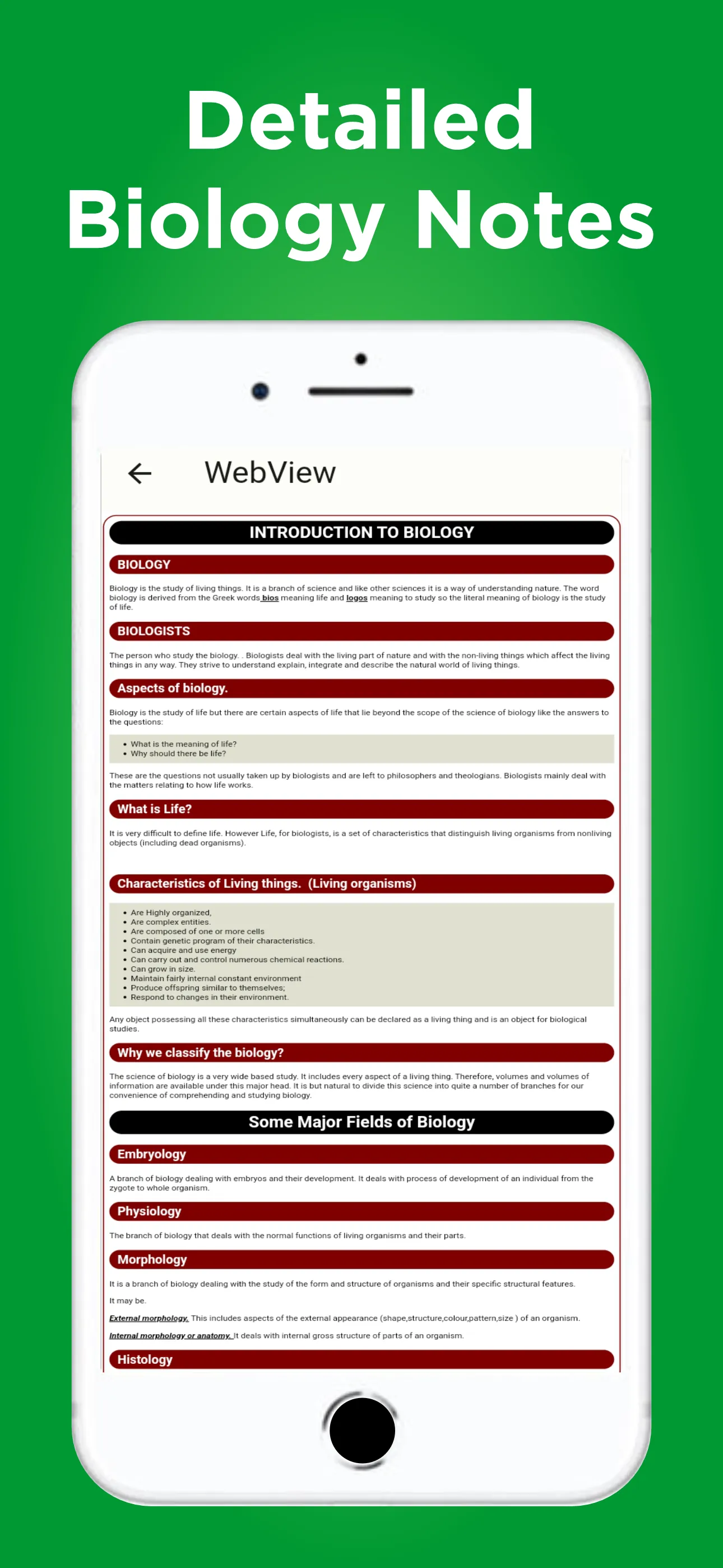 Biology Notes and Dictionary iphone screenshot 3