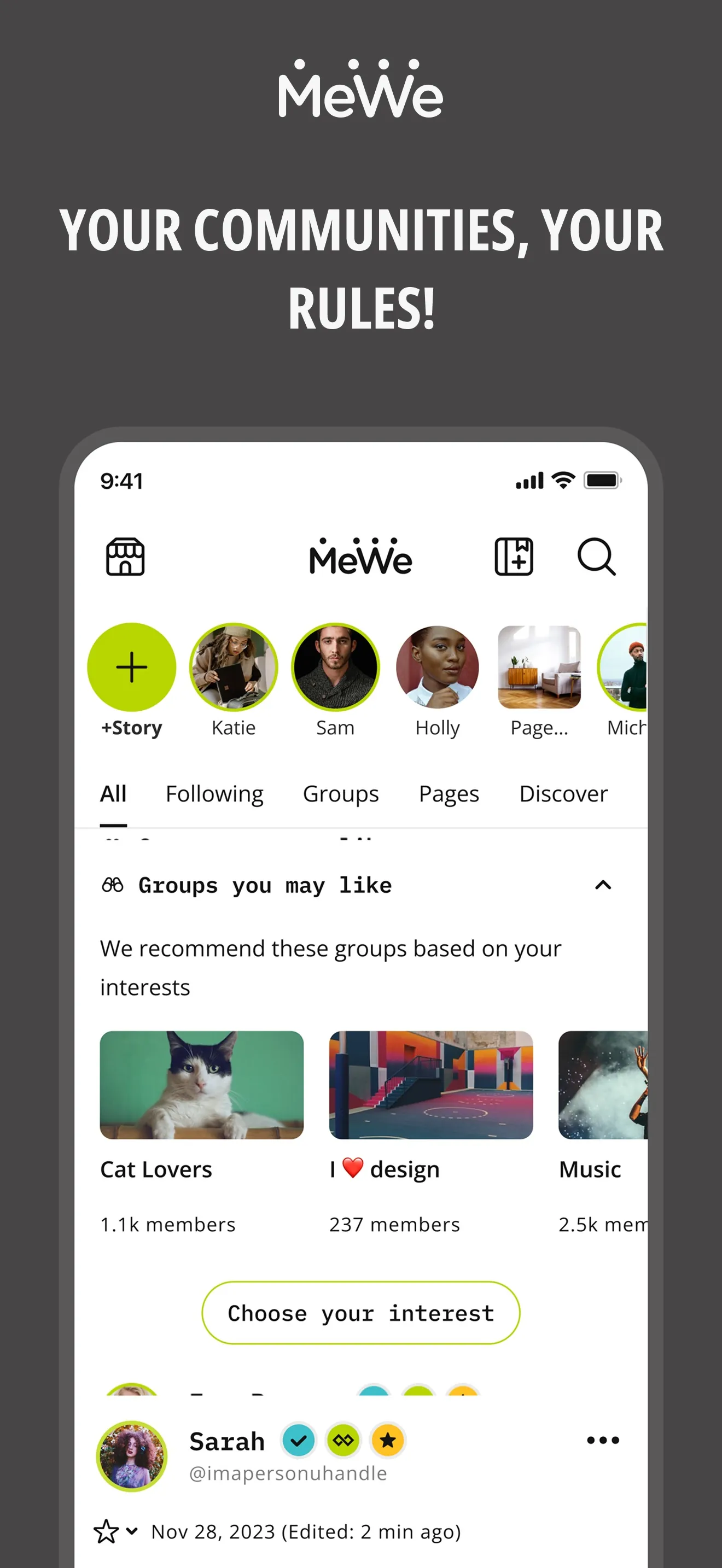 MeWe: The Safe Network iphone screenshot 6