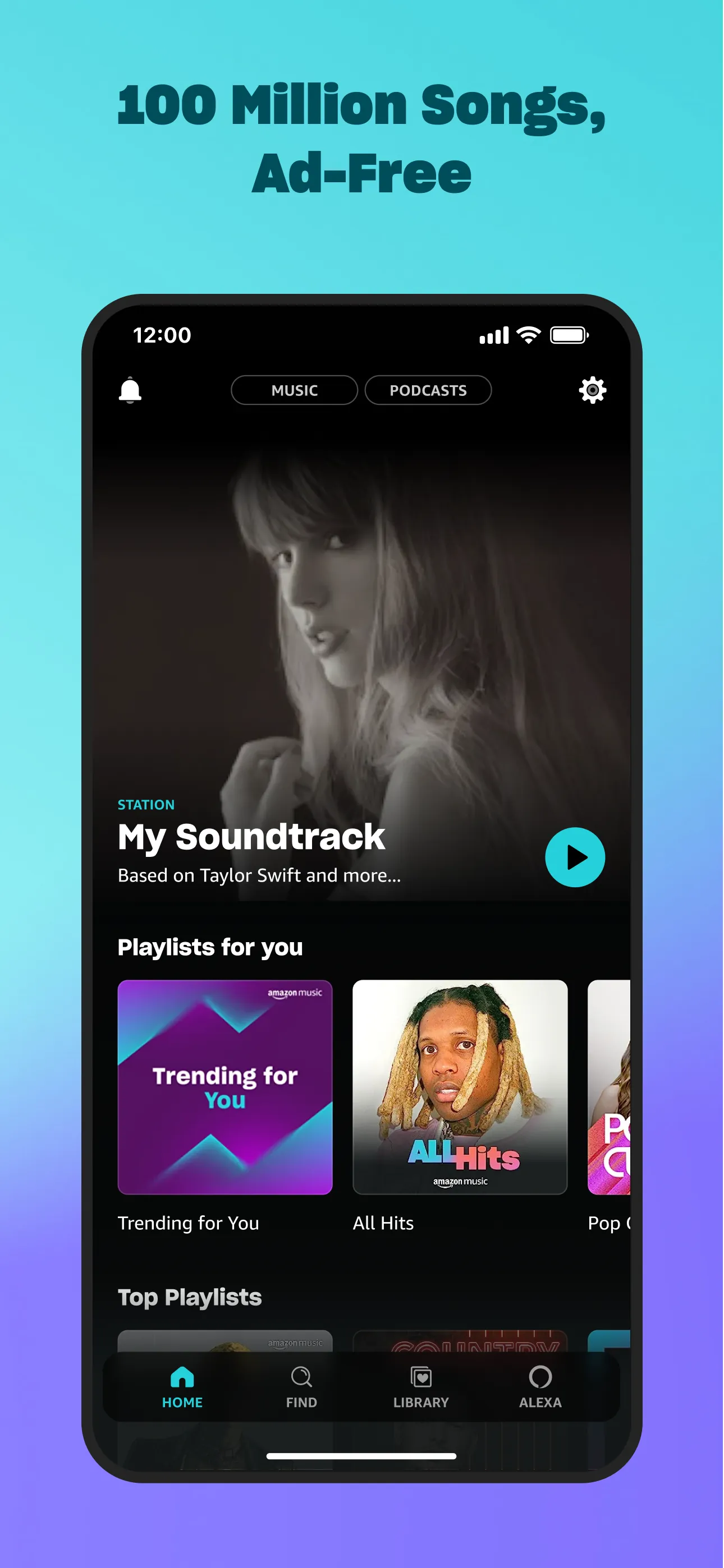 Amazon Music: Songs & Podcasts iphone screenshot 2