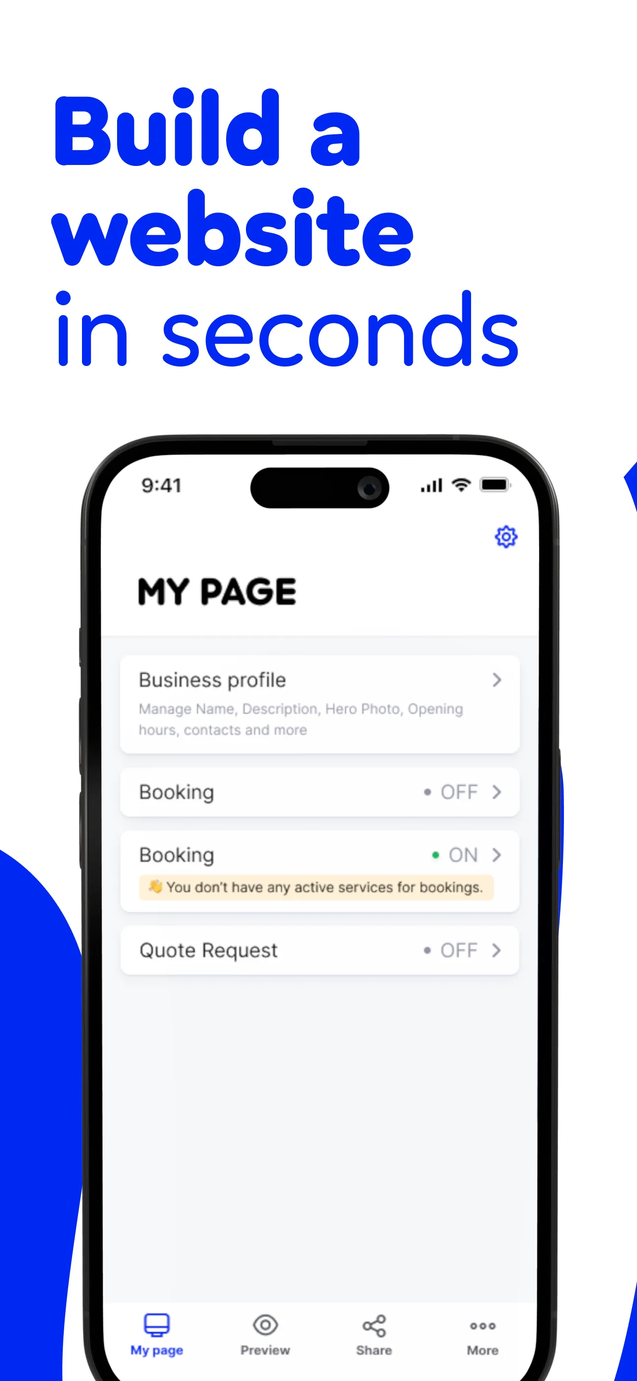 FreeWeb - Website Builder iphone screenshot 1
