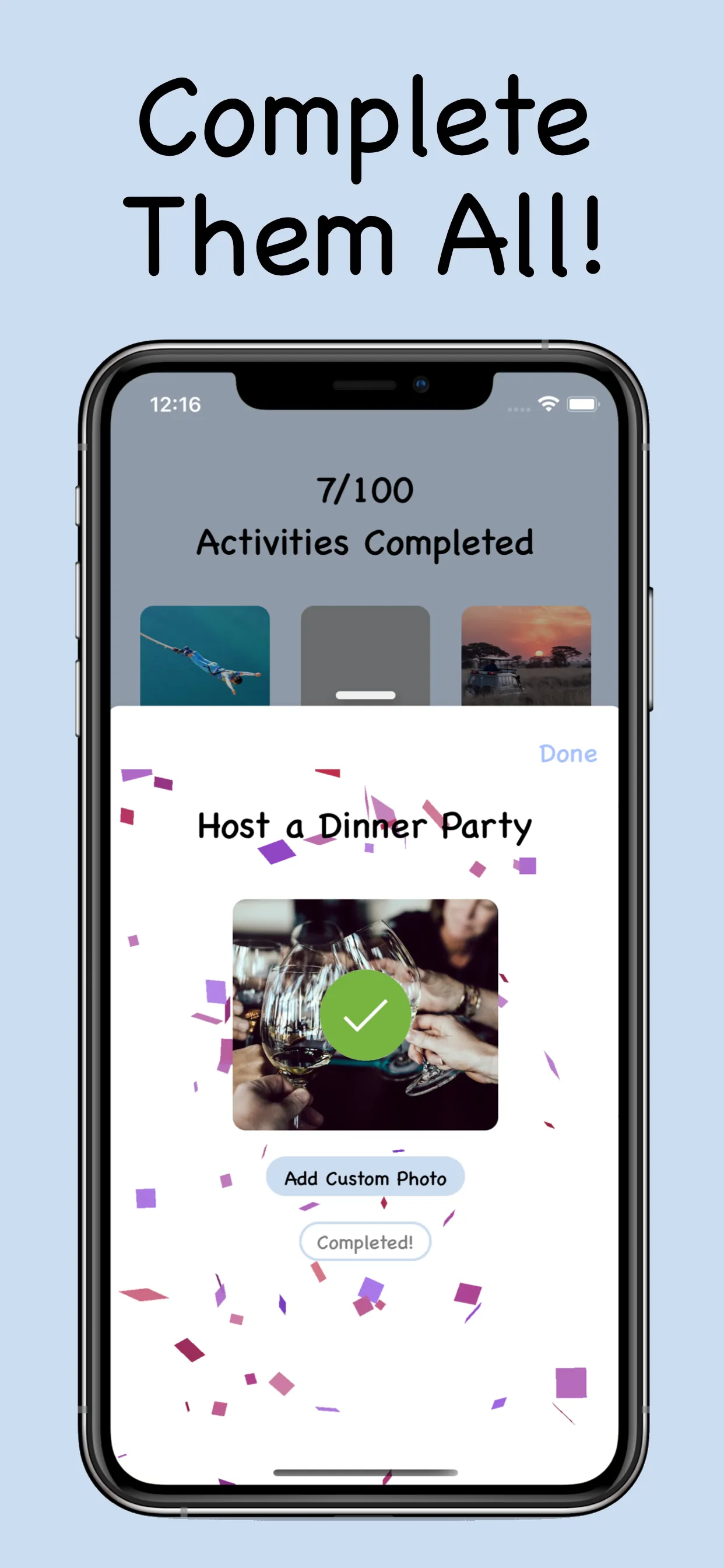 The Bucket List - Things to do iphone screenshot 2