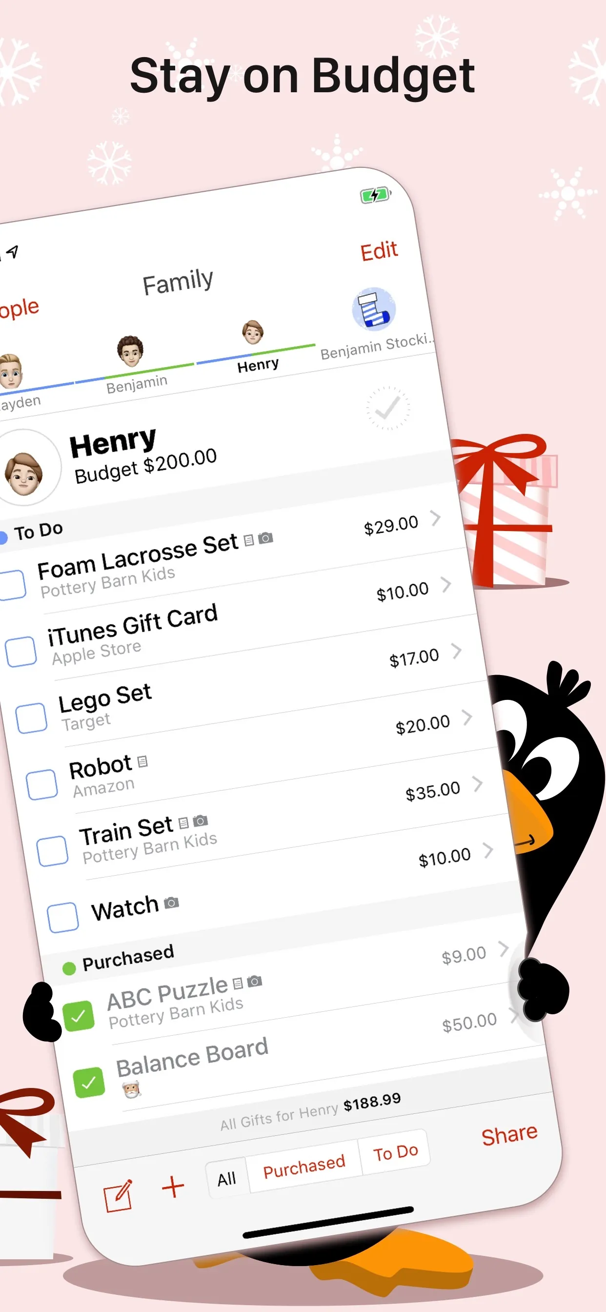 The Christmas List iphone screenshot 3