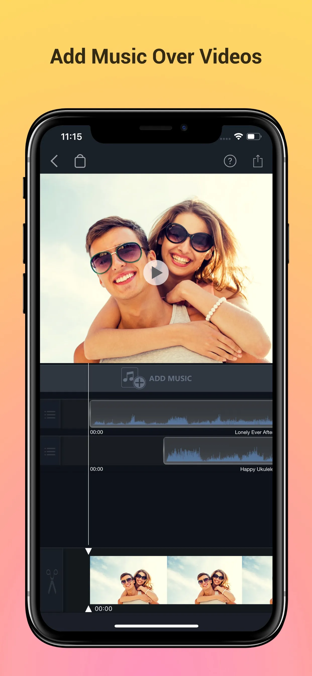 Add Music to Video Voice Over iphone screenshot 2