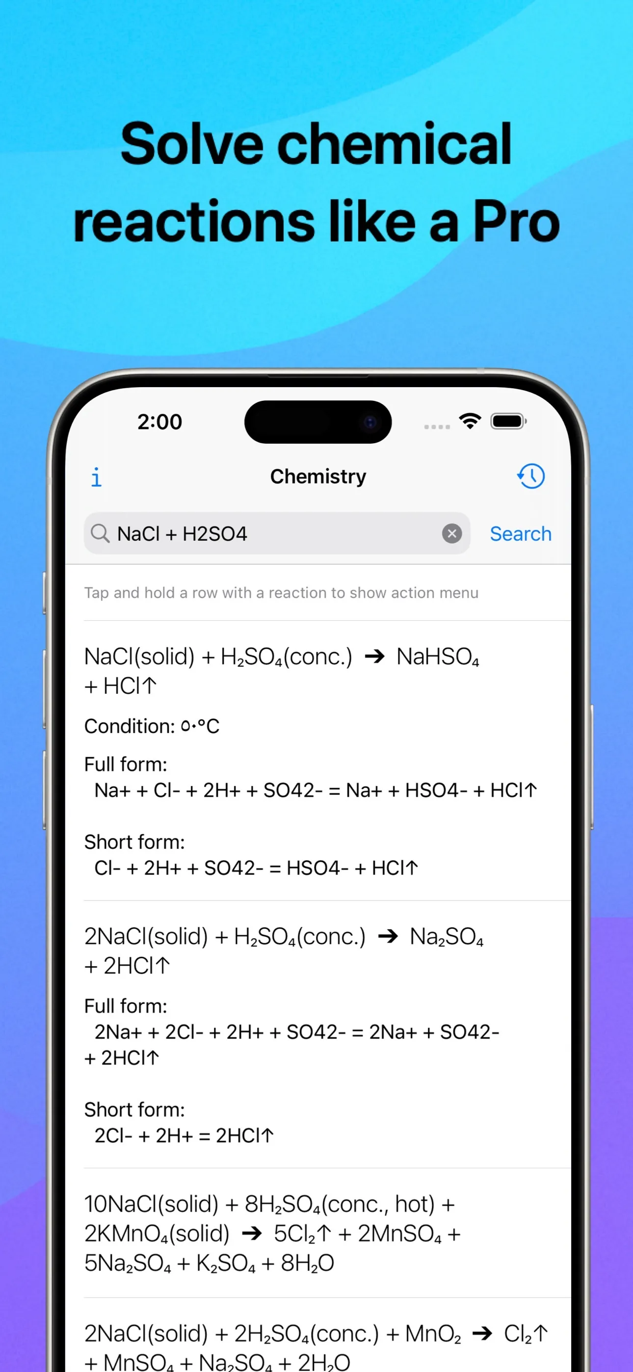 Chemistry & Periodic Table iphone screenshot 1