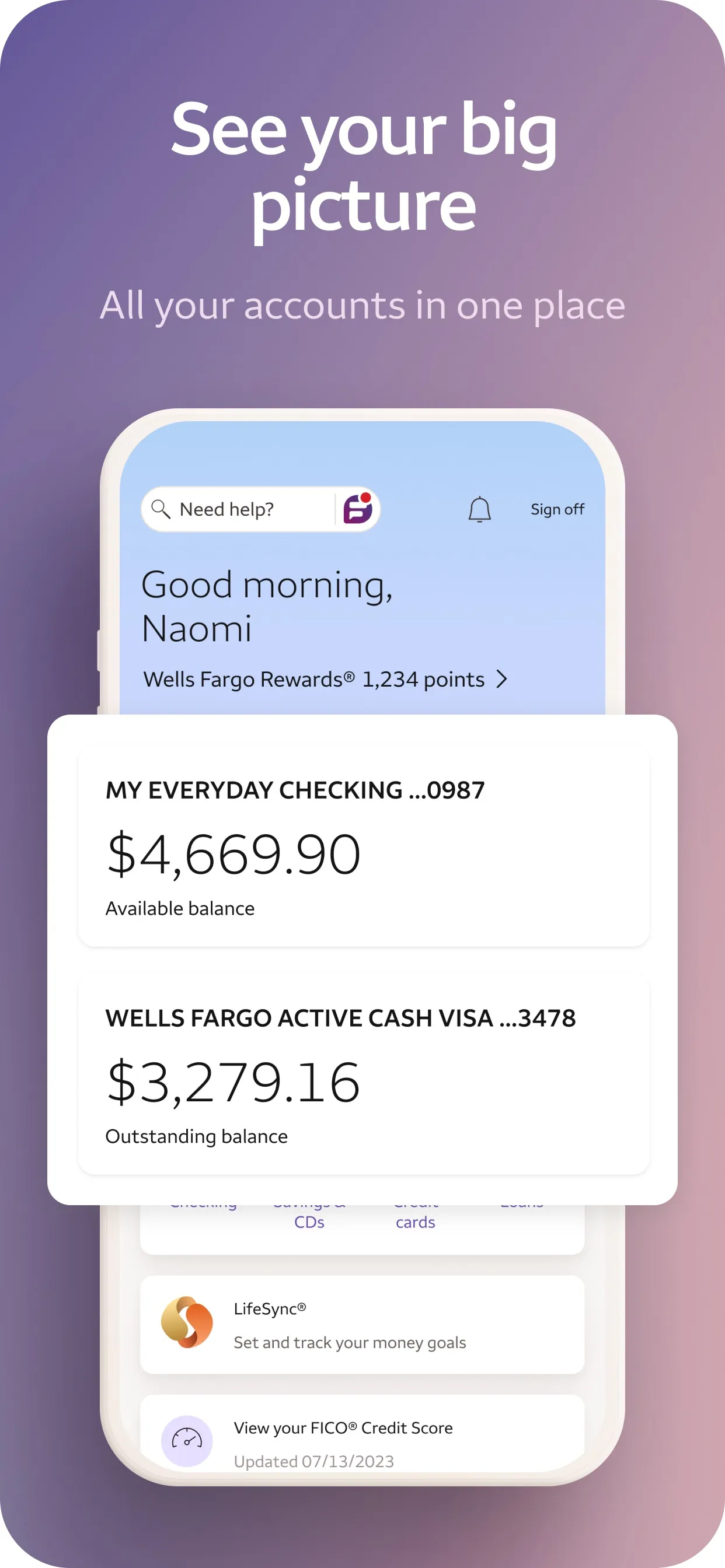 Wells Fargo Mobile® iphone screenshot 2