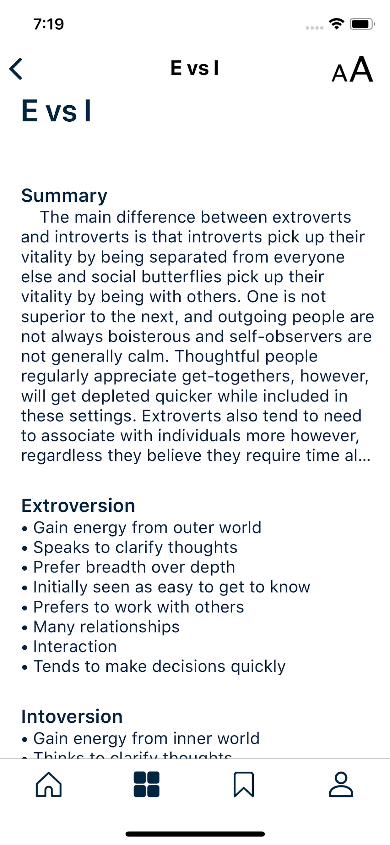 The Personality Types iphone screenshot 4