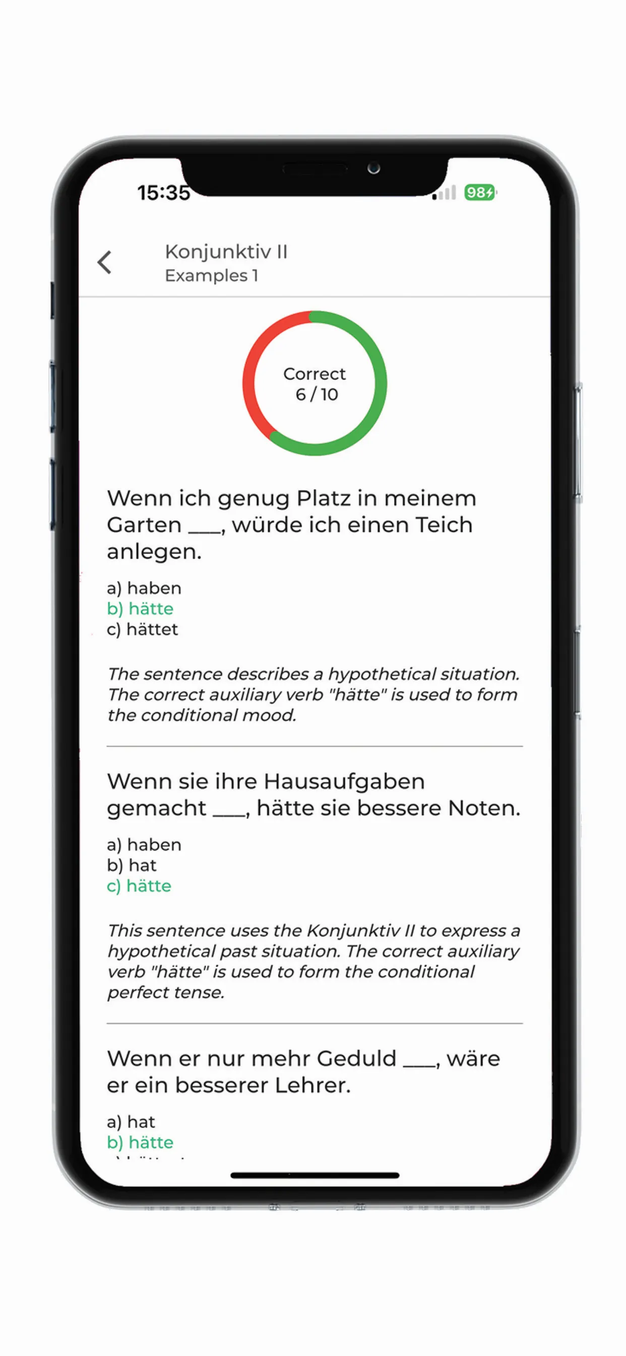 Learn German Grammar iphone screenshot 5