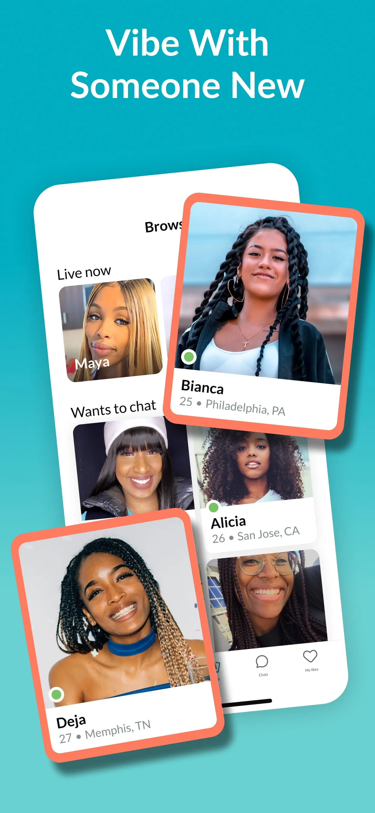 Tagged Dating: Chat & Go Live! iphone screenshot 2