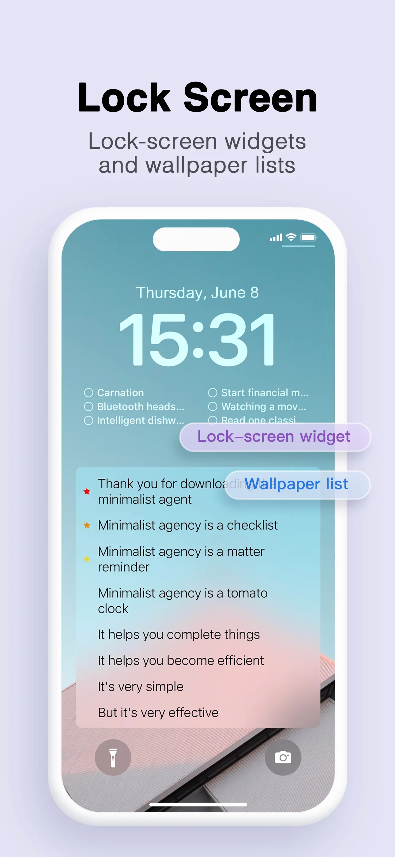 MinimaList: To do list &Widget iphone screenshot 4