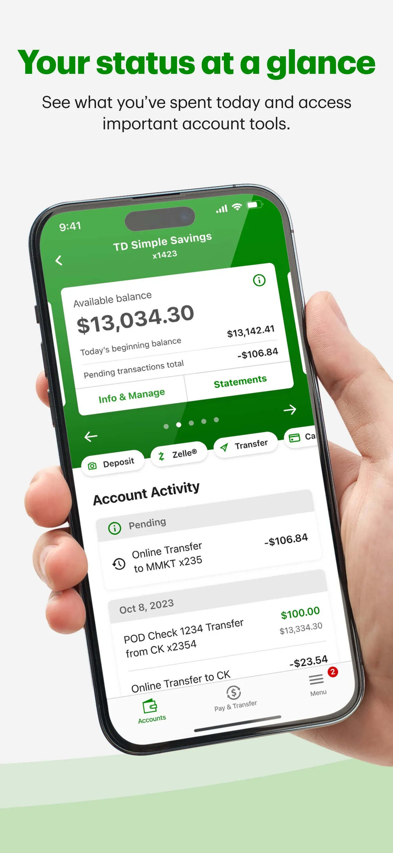 TD Bank (US) iphone screenshot 3