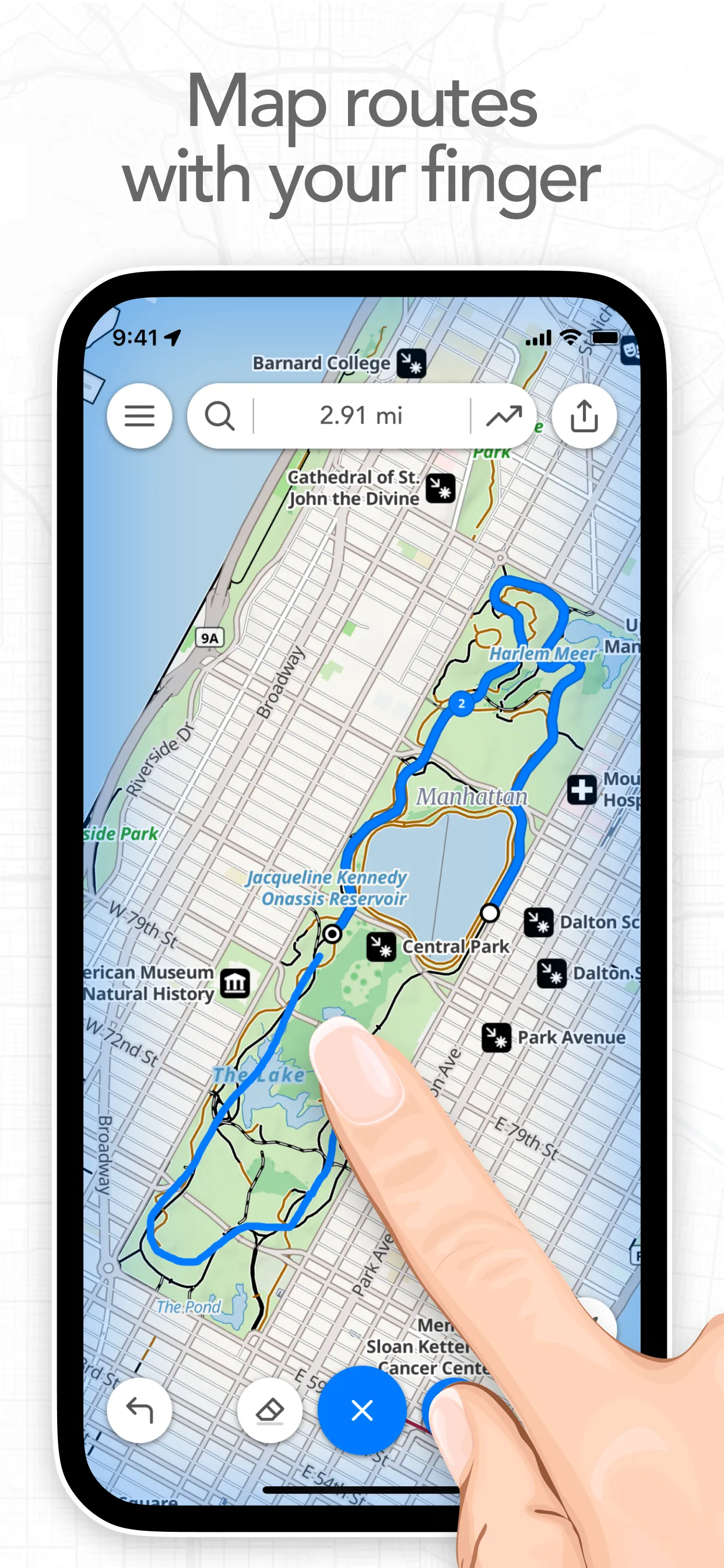 Footpath Route Planner iphone screenshot 2