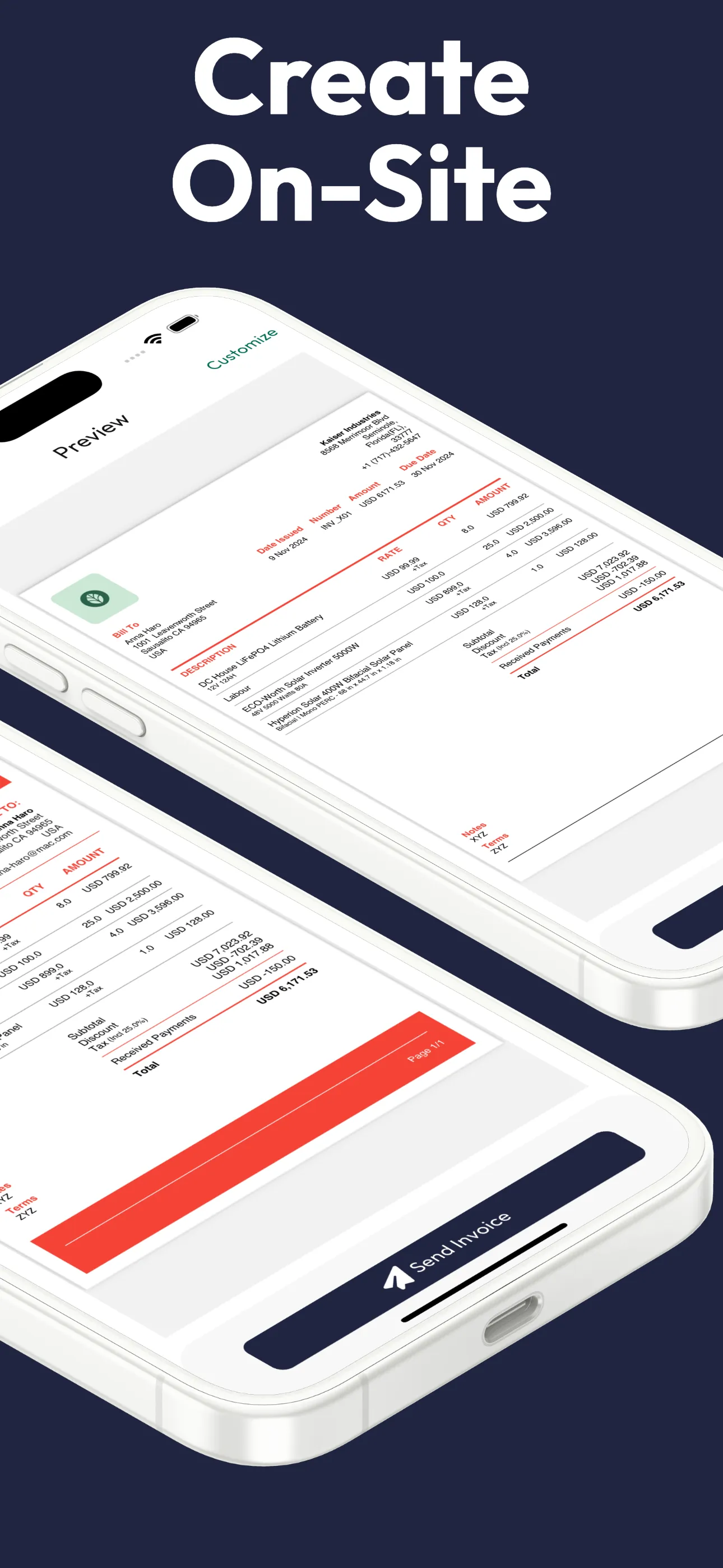 Estimate Invoice Generator iphone screenshot 2