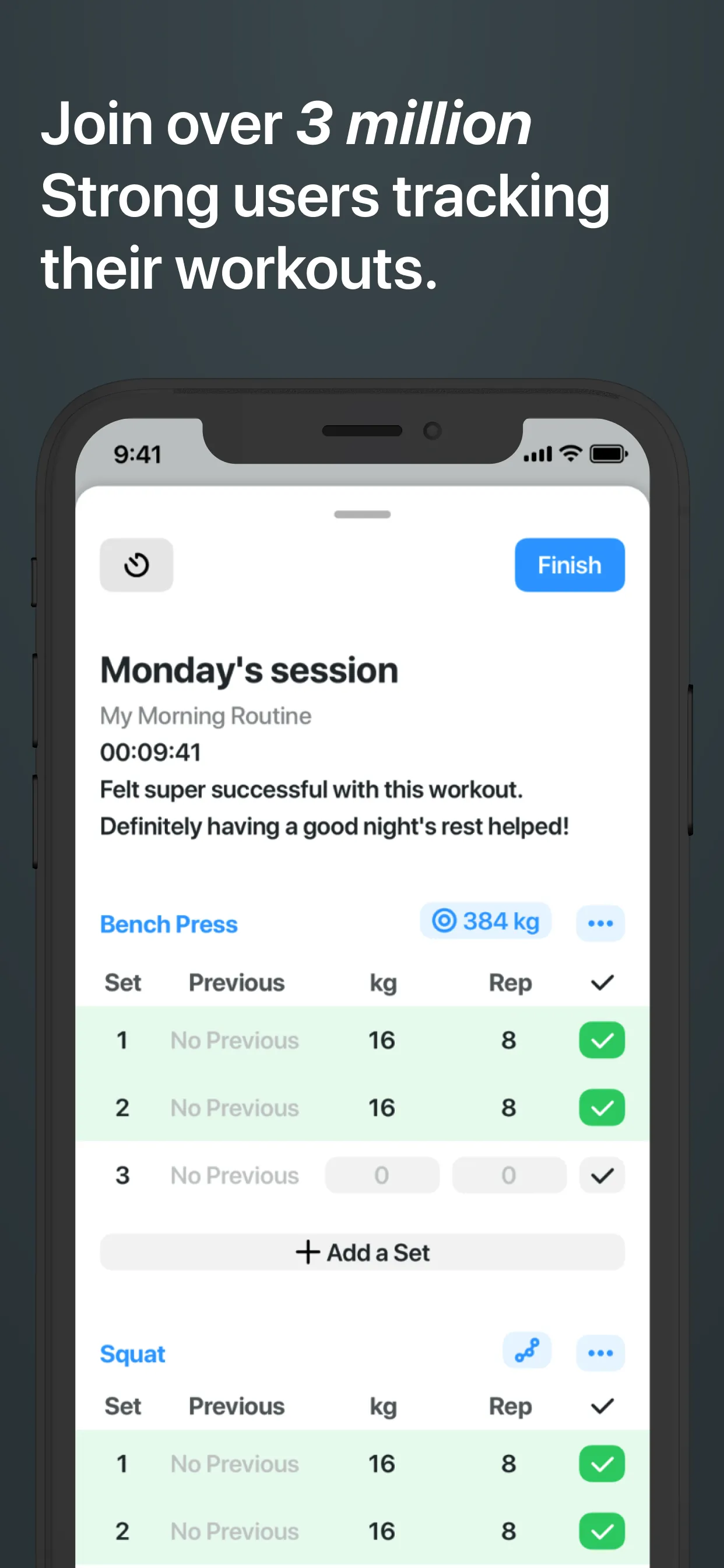 Strong Workout Tracker Gym Log iphone screenshot 2