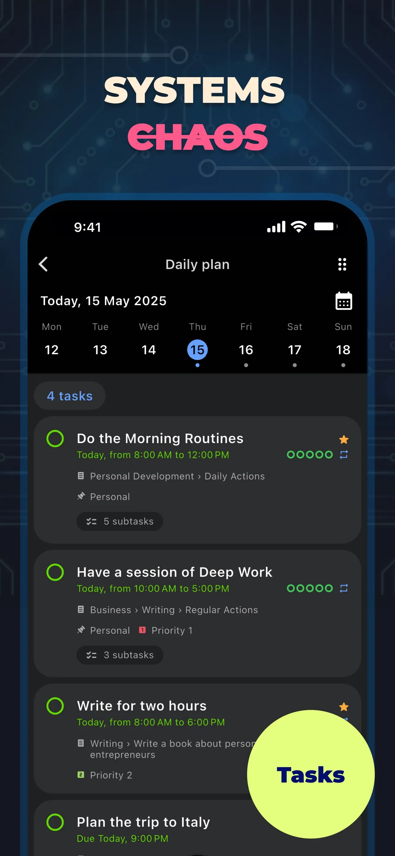 Chaos Control 2: AI Organizer iphone screenshot 1