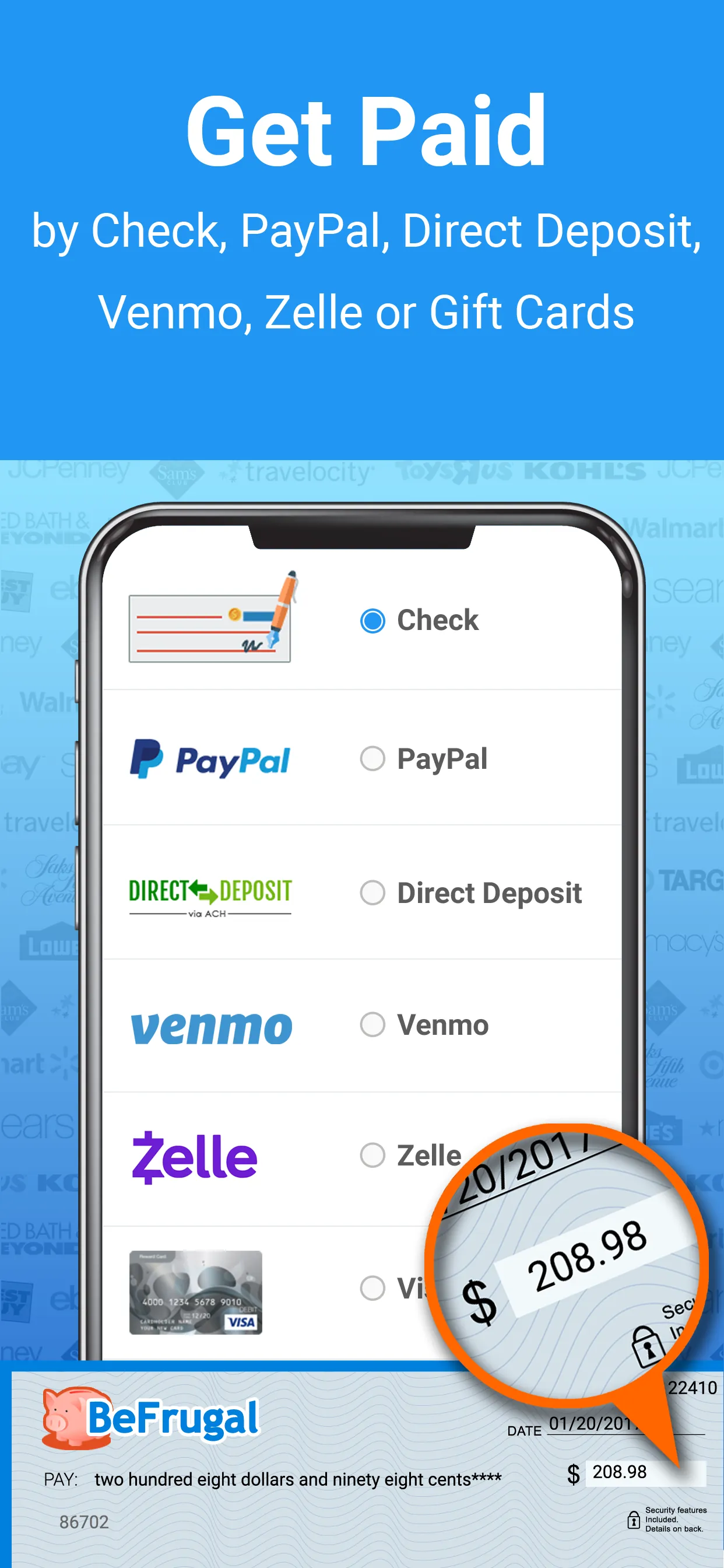 BeFrugal Cash Back & Coupons iphone screenshot 5