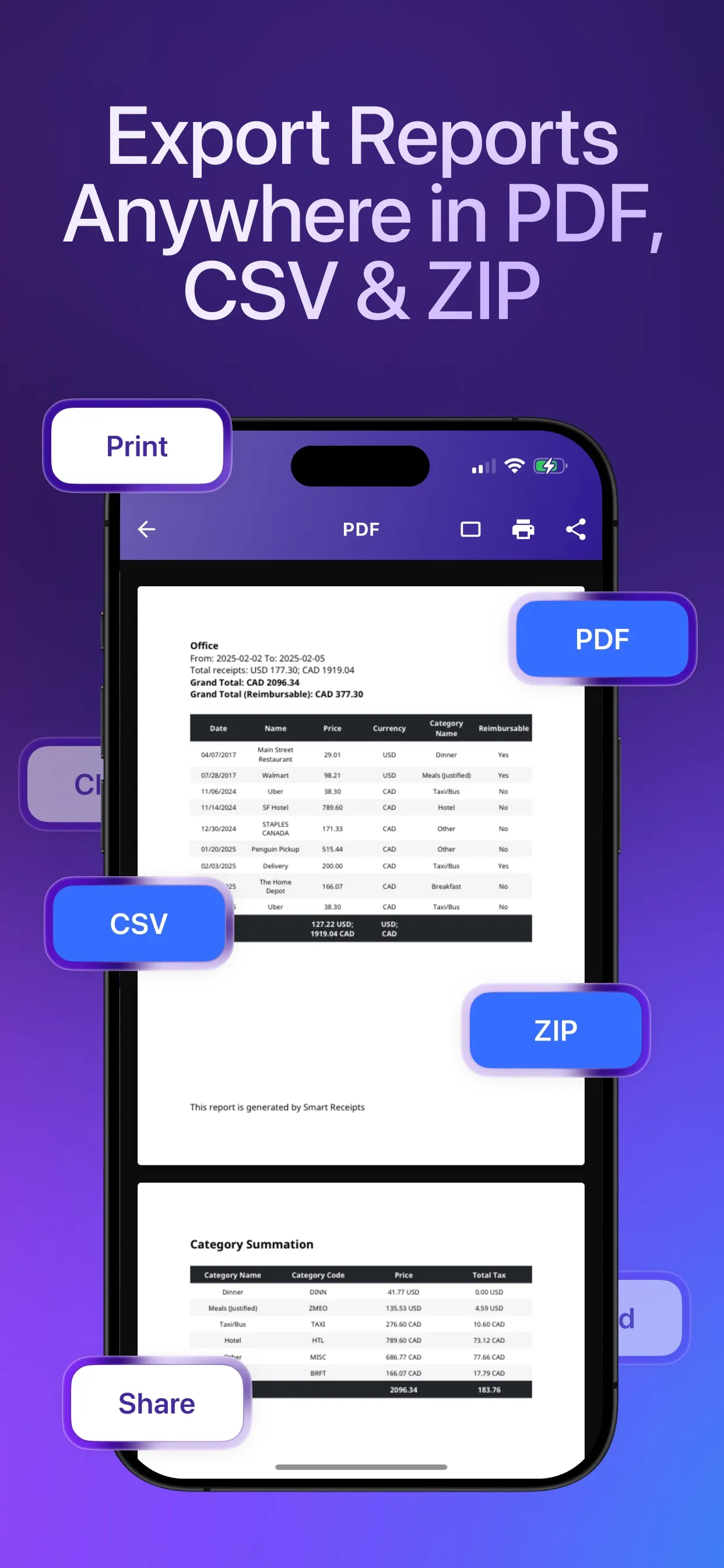 Smart Receipts: Expenses & Tax iphone screenshot 7
