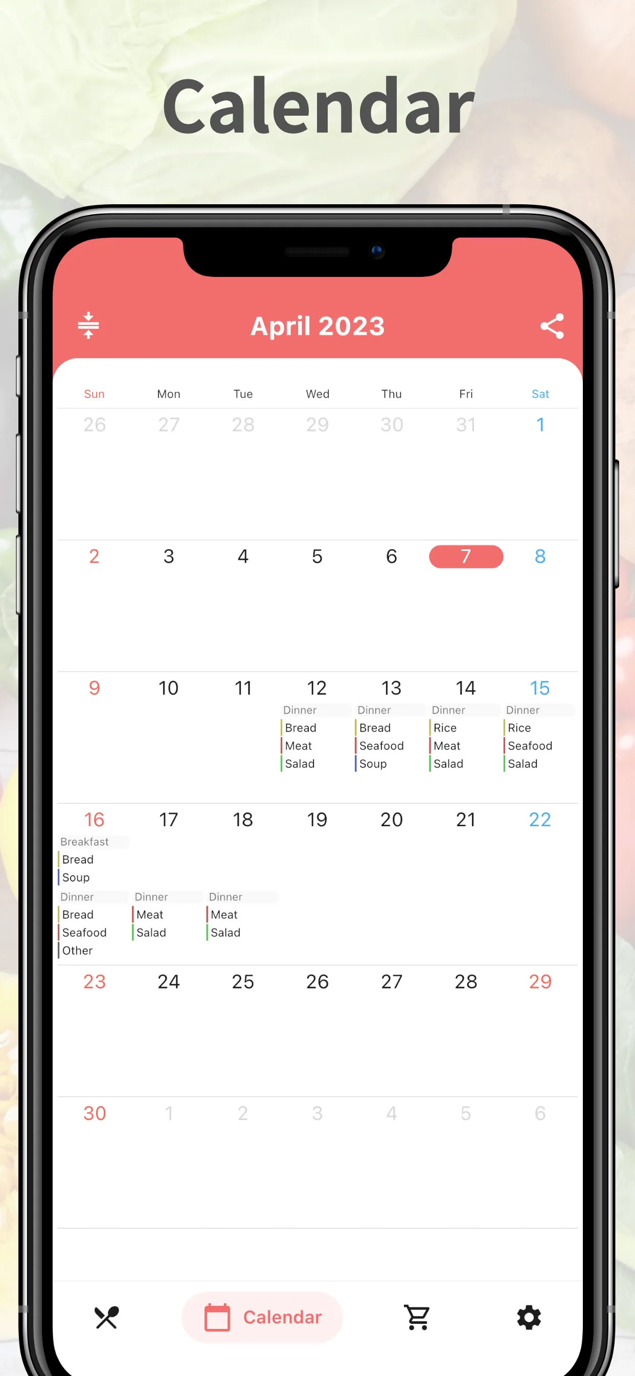 Daily Meal Planner iphone screenshot 2