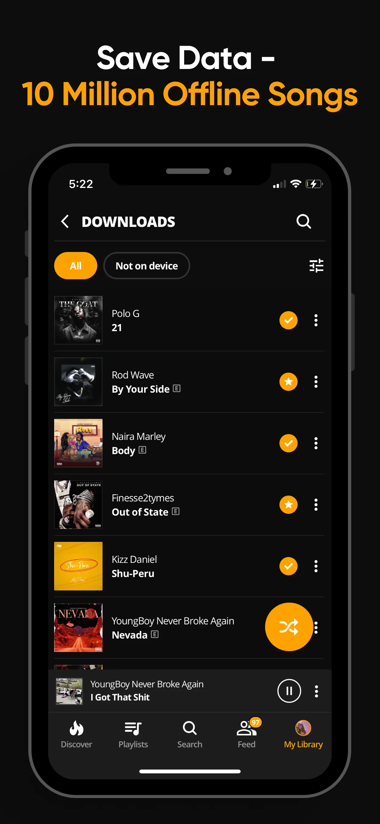 Audiomack - Play Music Offline iphone screenshot 3
