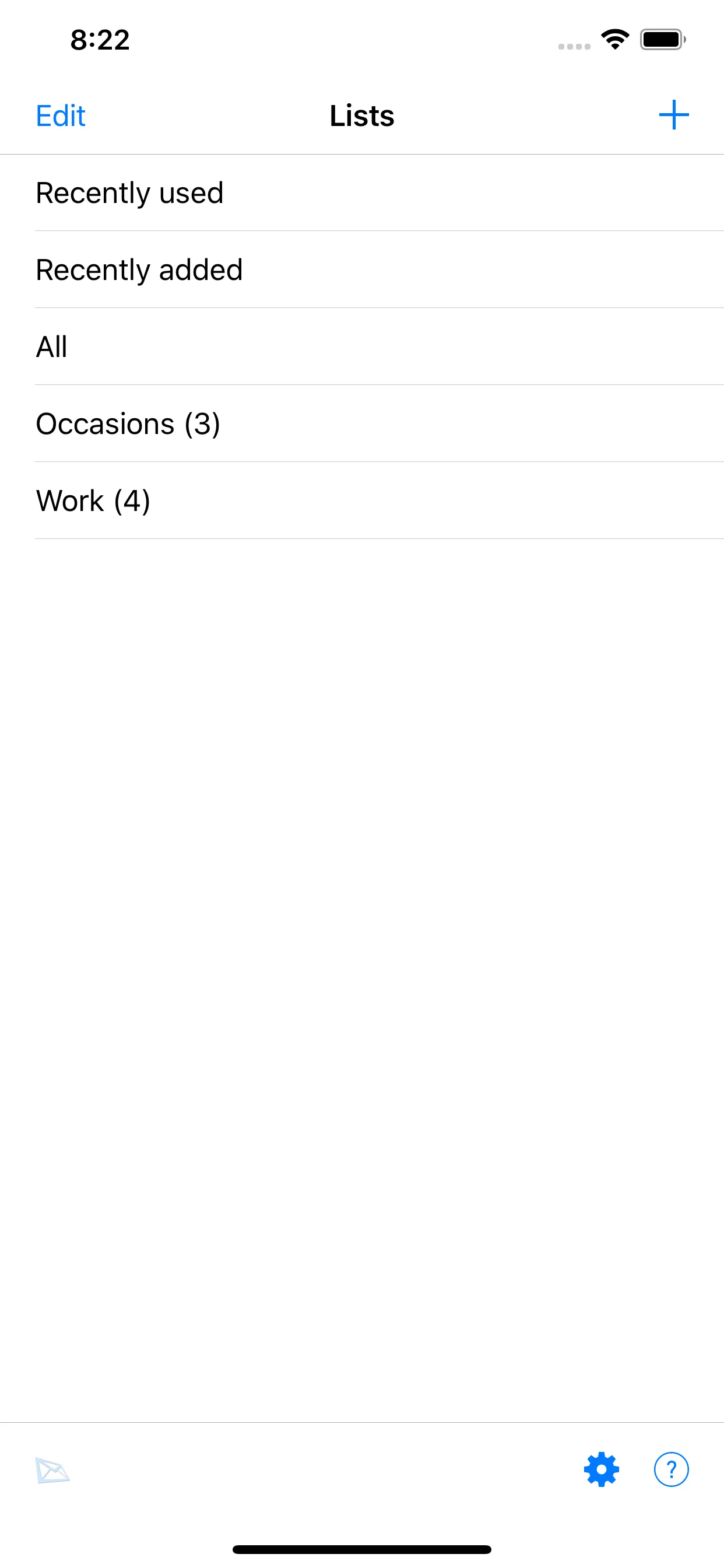 Email & SMS Templates Lite iphone screenshot 1