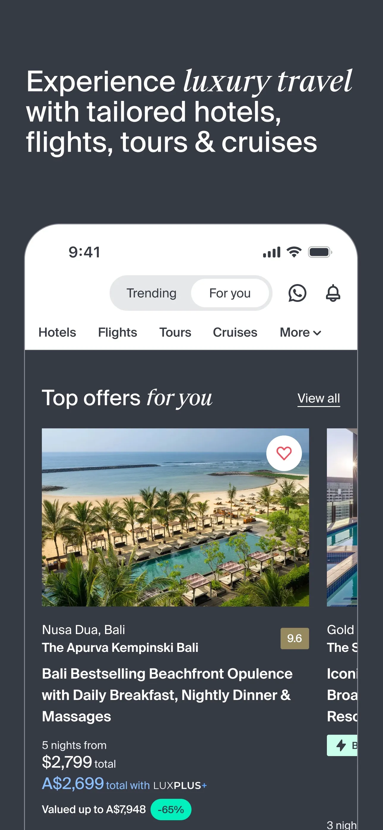 Luxury Escapes: Travel Deals iphone screenshot 3