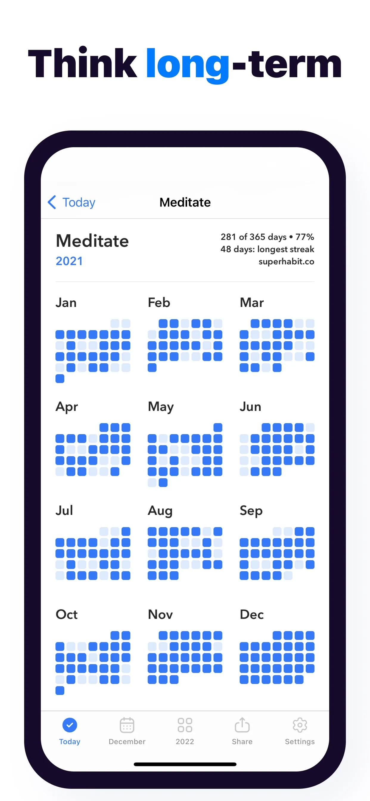 Habit Tracker Calendar: Evoday iphone screenshot 2