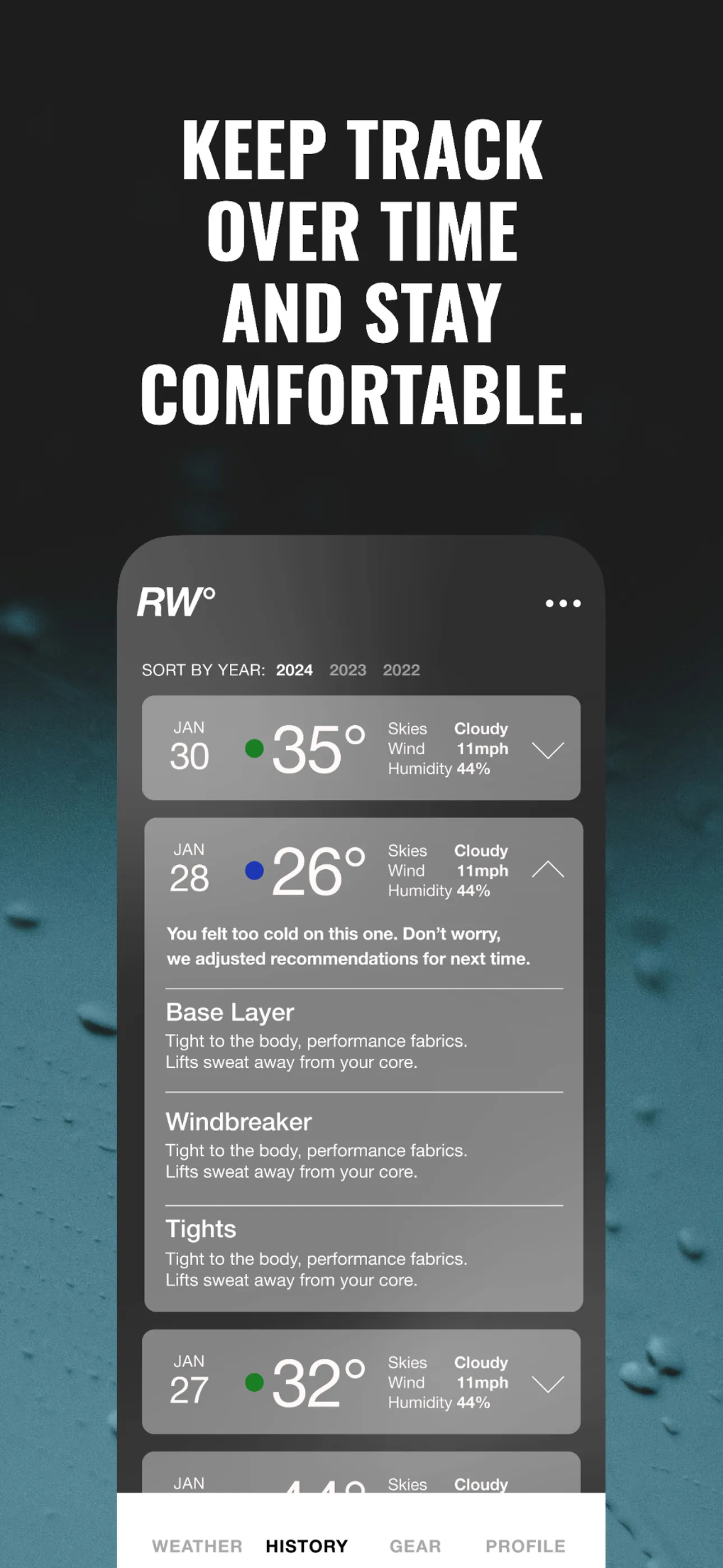 Running Weather: What to Wear iphone screenshot 5